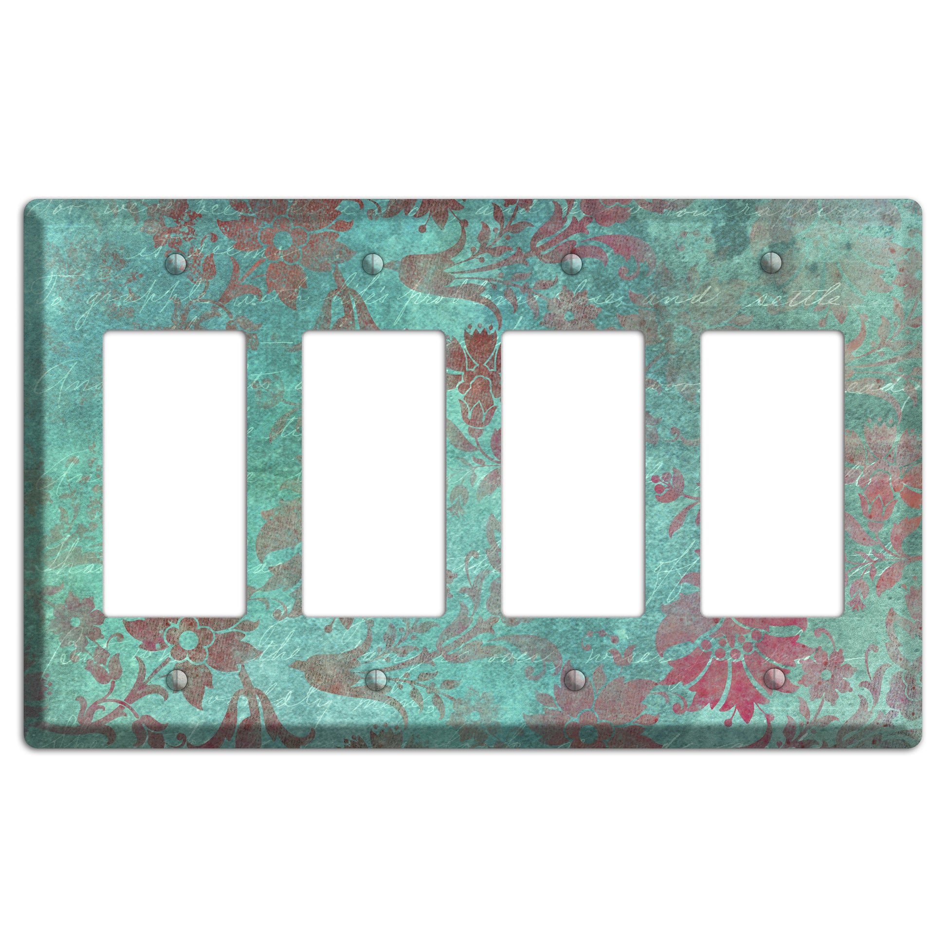 Sea Nymph Whimsical Damask 4 Rocker Wallplate