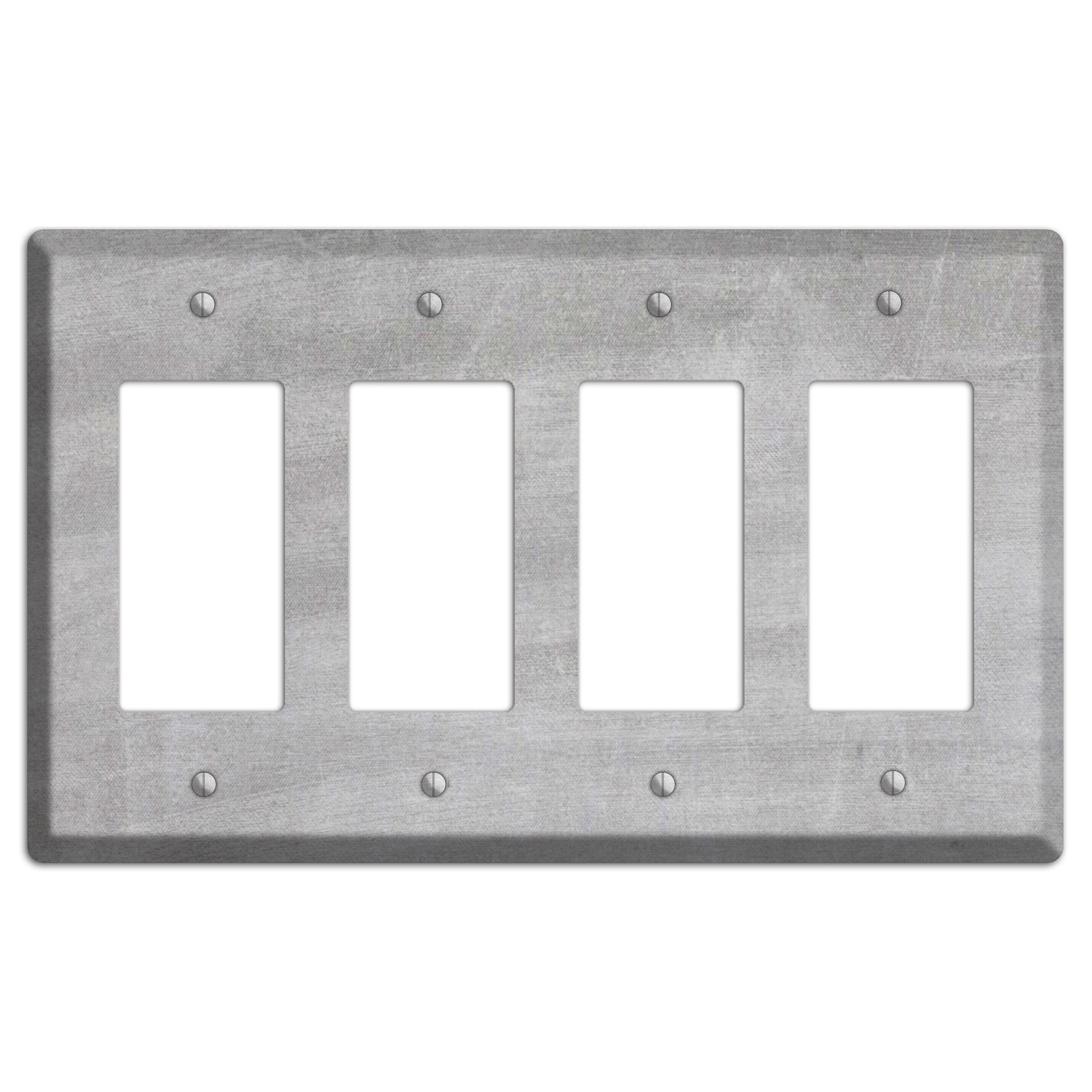 Chalk Light Grey 4 Rocker Wallplate
