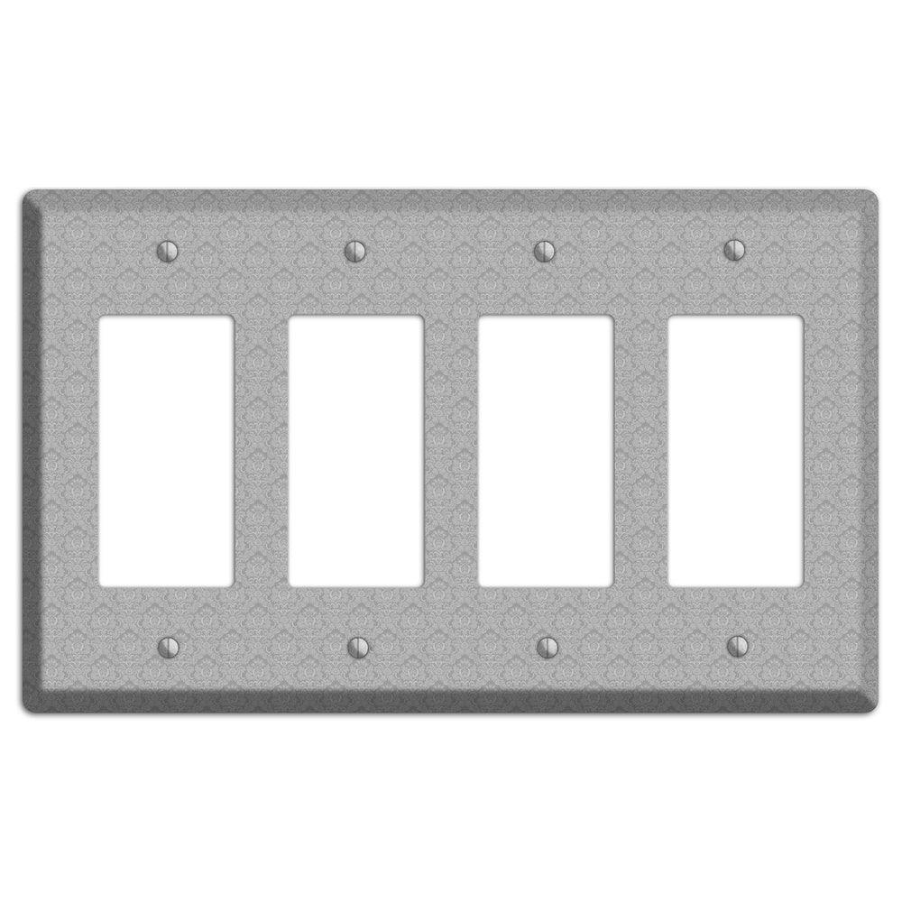 Light Grey Cartouche 4 Rocker Wallplate