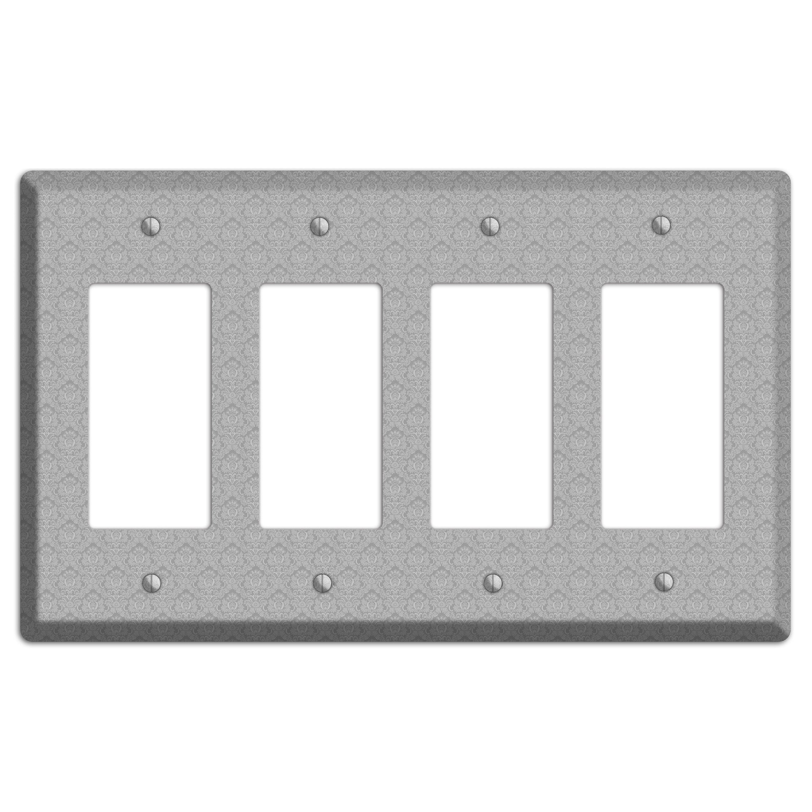 Light Grey Cartouche 4 Rocker Wallplate
