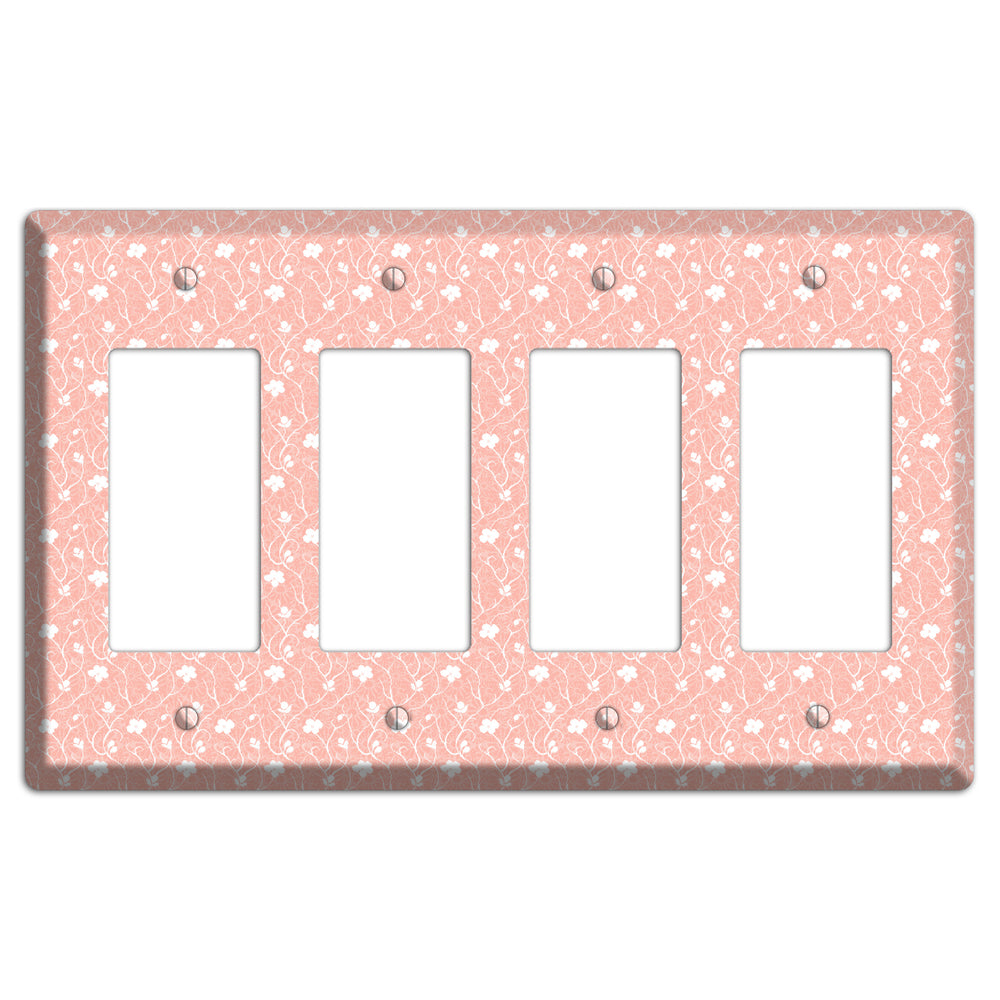 Salmon Sprig 4 Rocker Wallplate