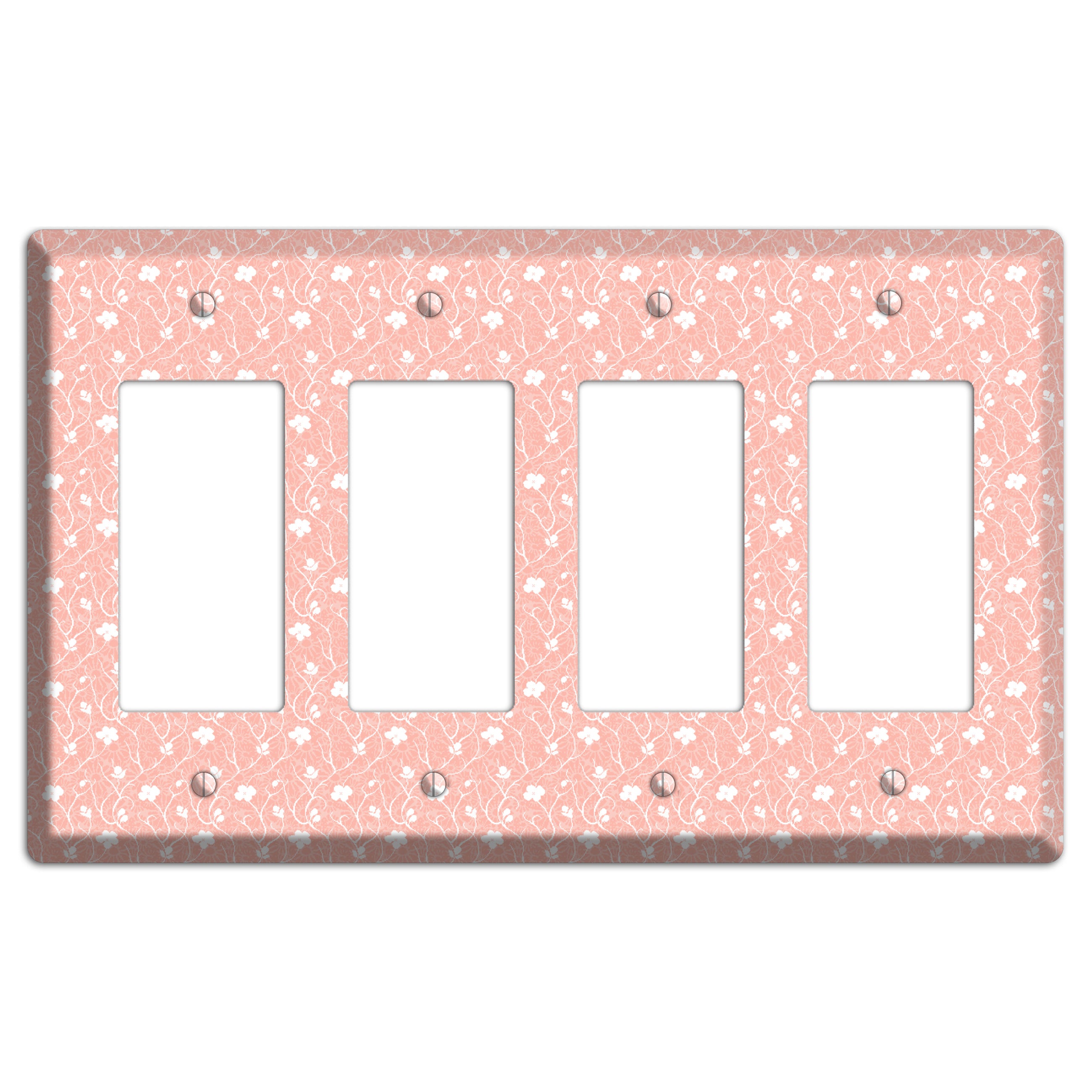 Salmon Sprig 4 Rocker Wallplate