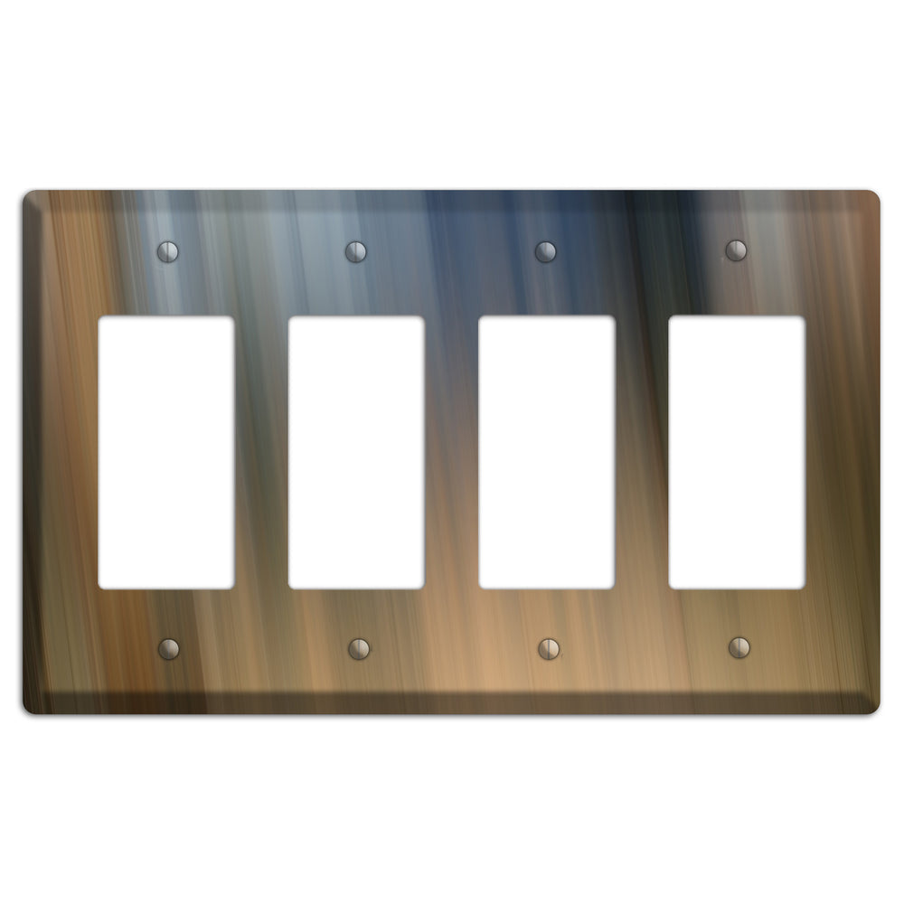 Brown and Blue-grey Ray of Light 4 Rocker Wallplate