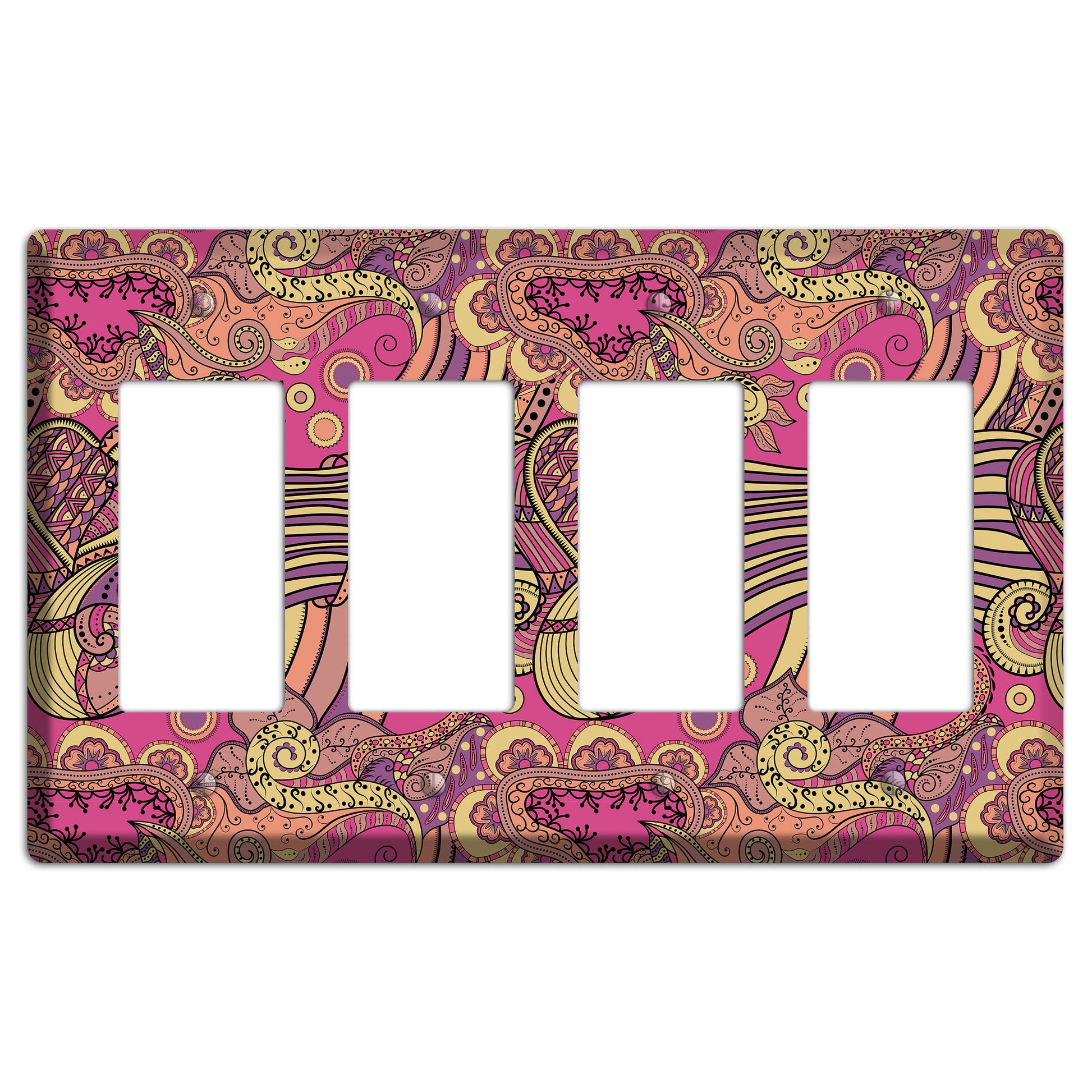 Retro Flourish 1 4 Rocker Wallplate