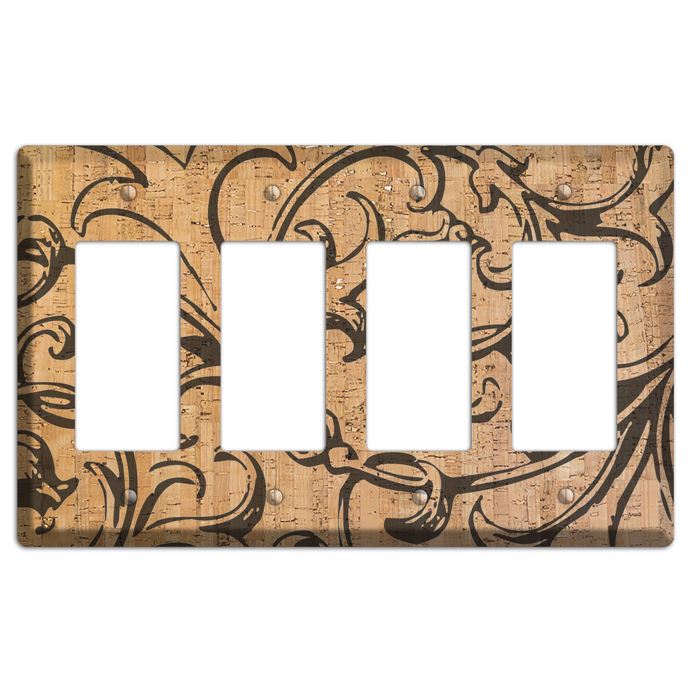 Victorian Cork 4 Rocker Wallplate