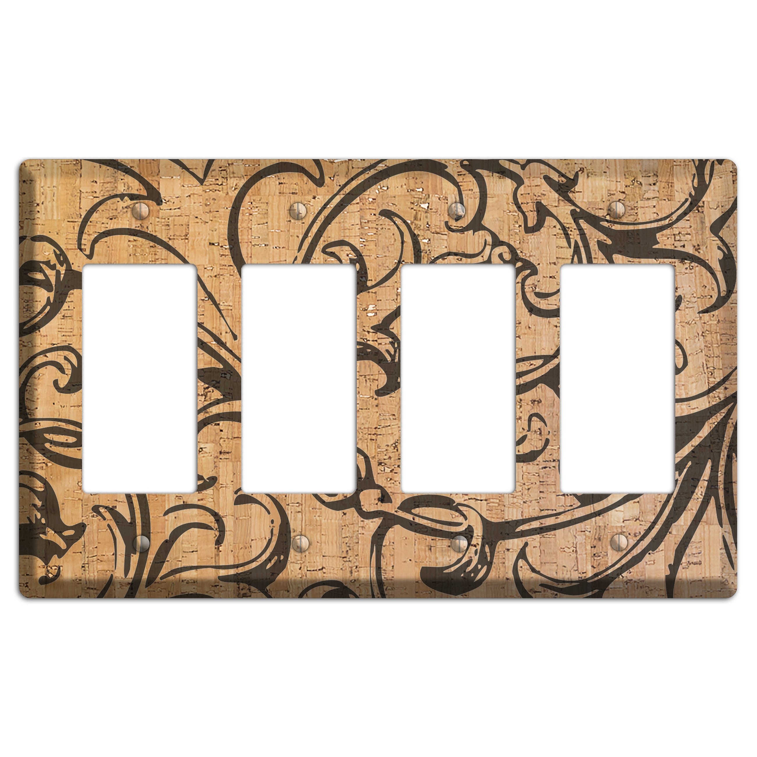 Victorian Cork 4 Rocker Wallplate
