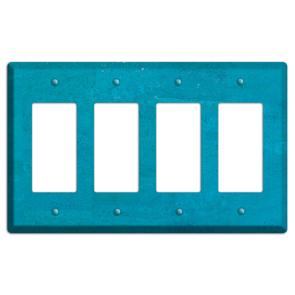 Bahama Blue Cork 4 Rocker Wallplate