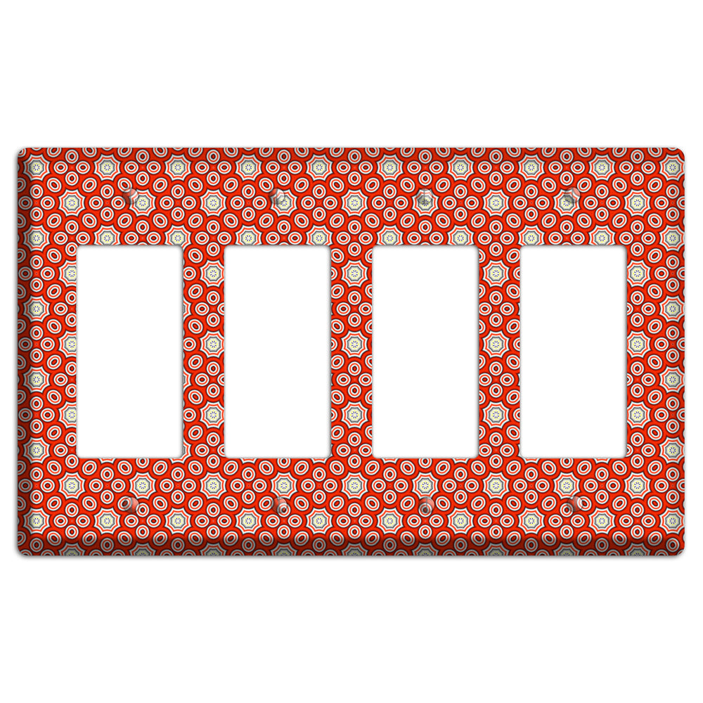 Red Foulard 4 Rocker Wallplate