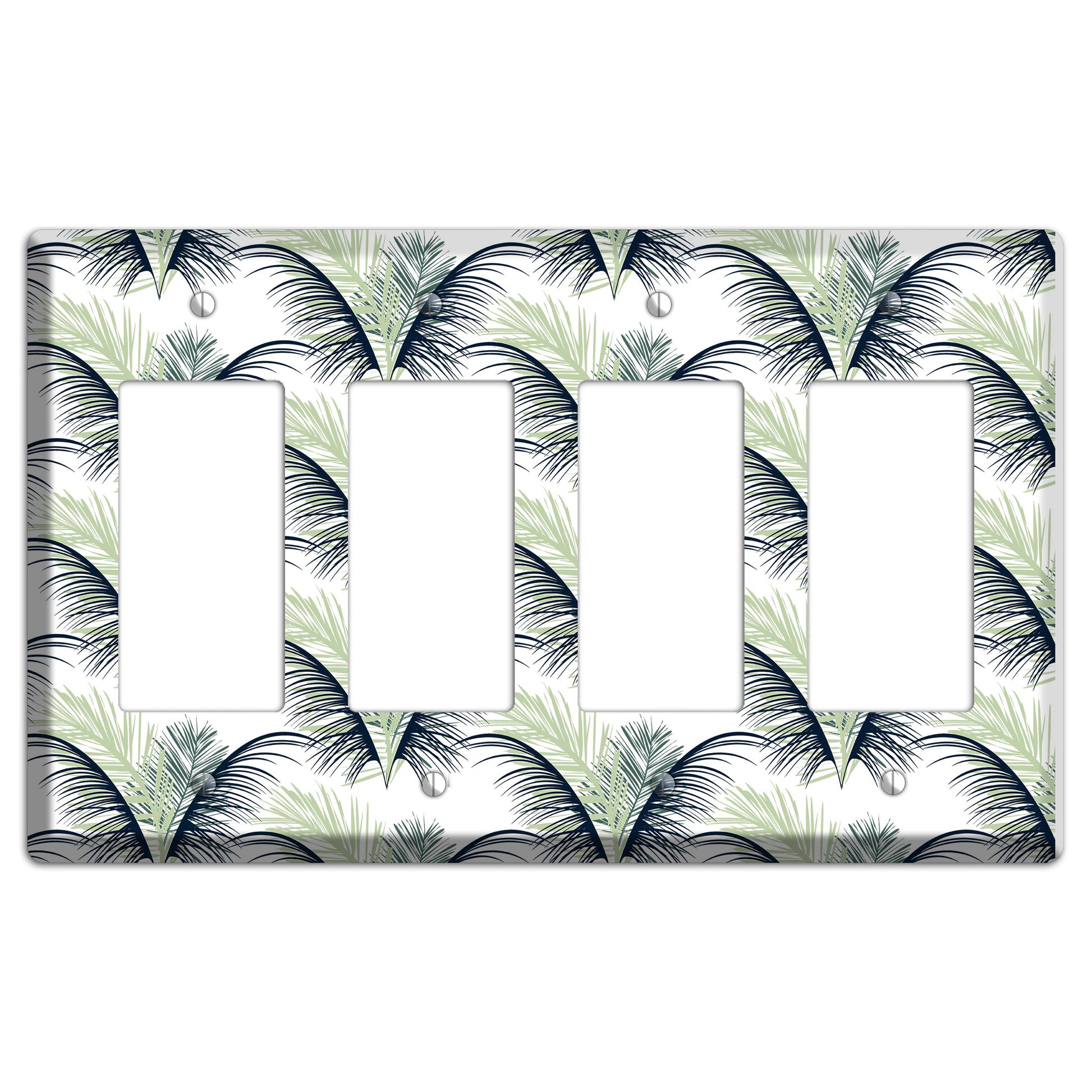 Leaves Style II 4 Rocker Wallplate