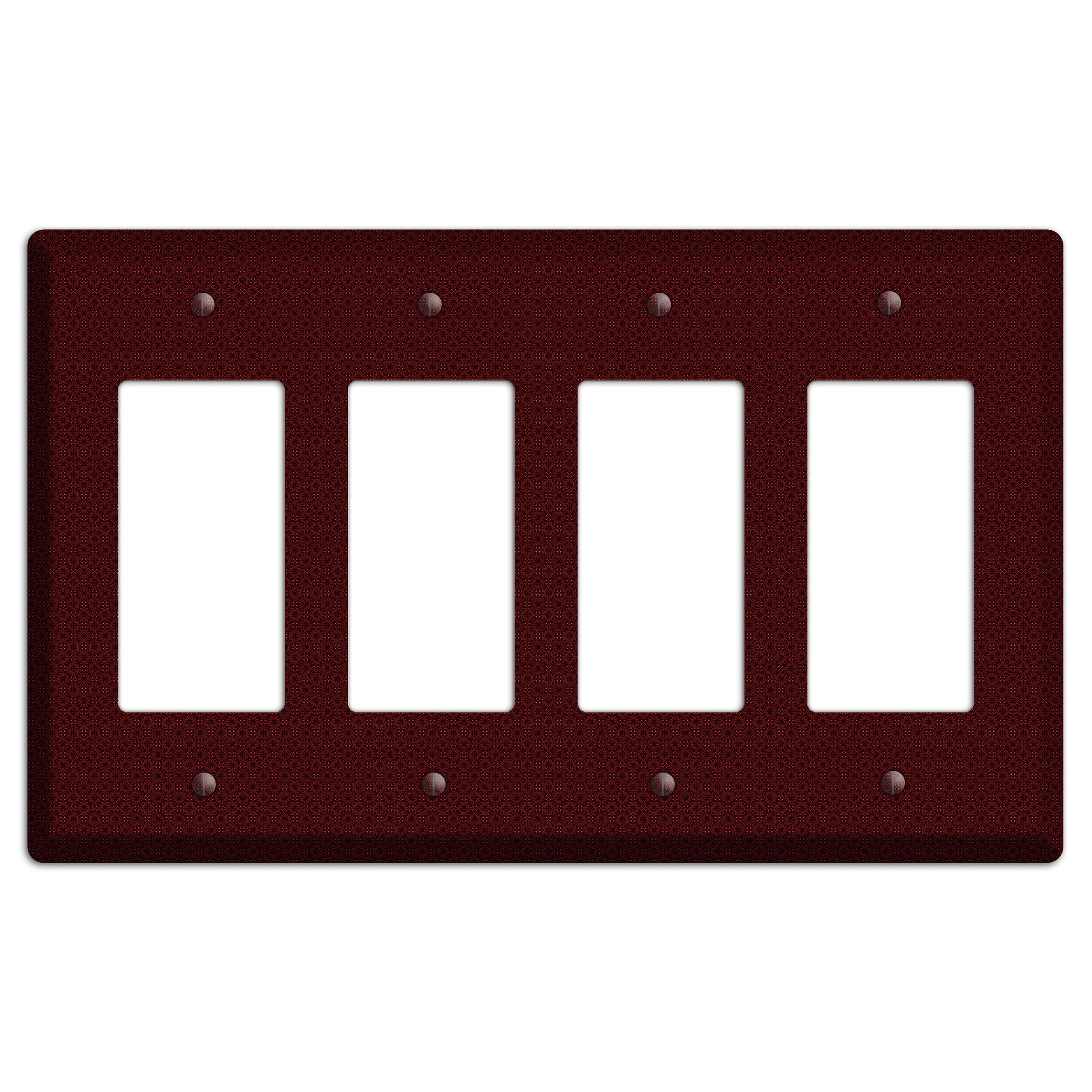 Maroon Tiny Checkered Foulard 4 Rocker Wallplate