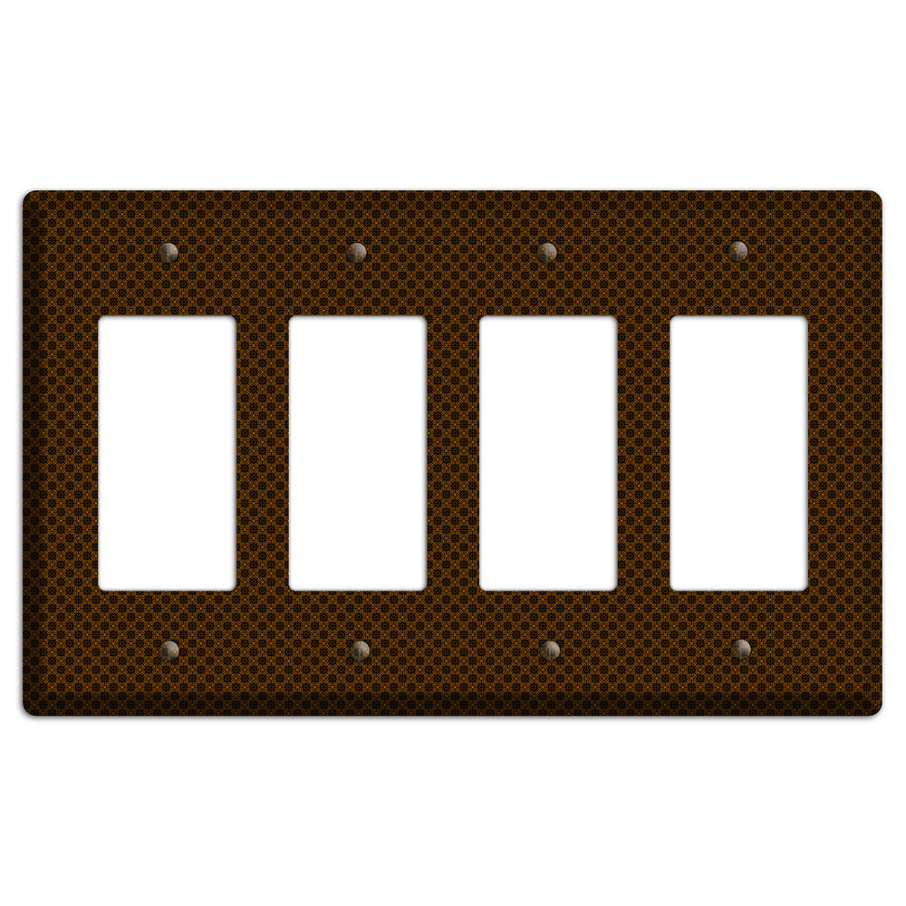 Brown Geometric 4 Rocker Wallplate