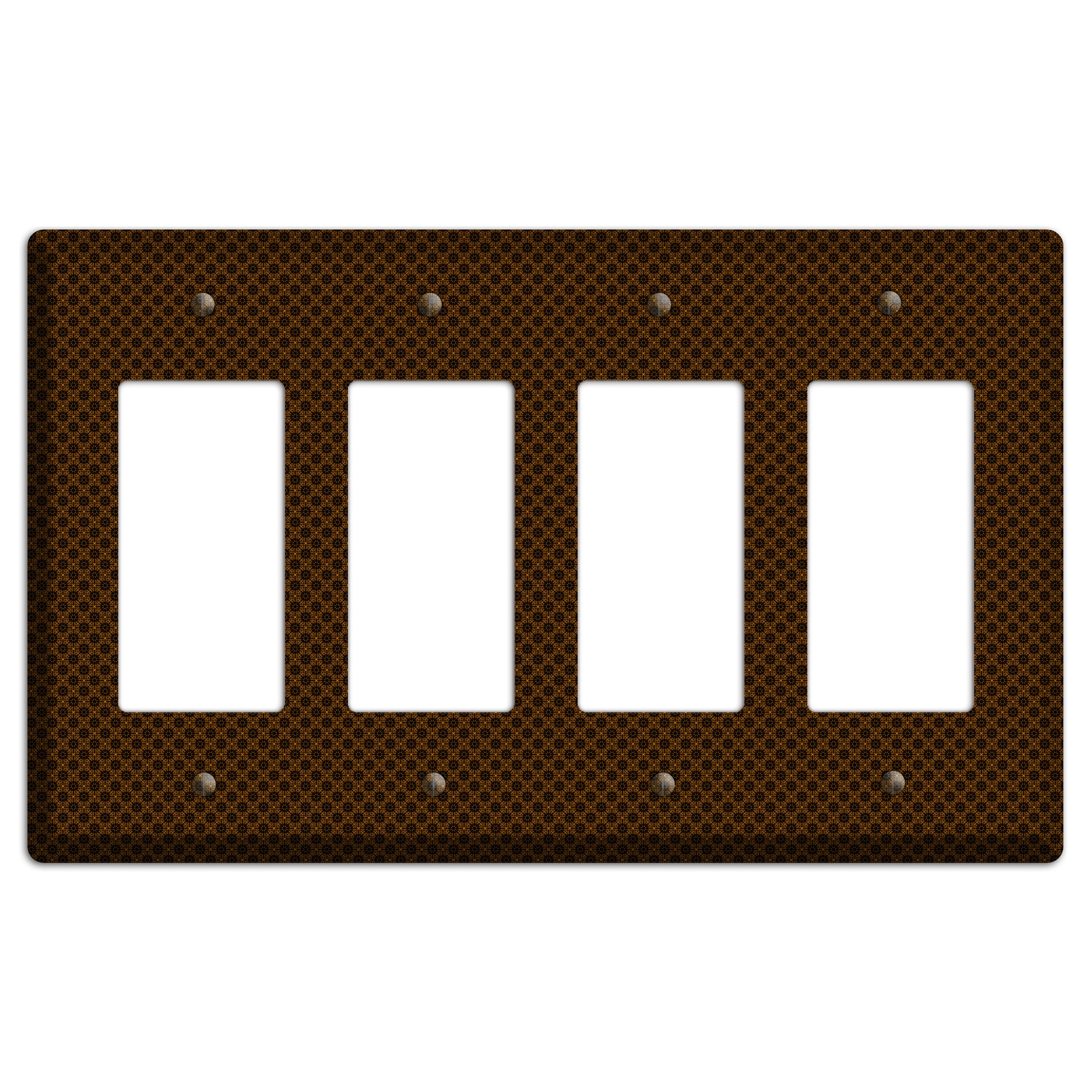 Brown Geometric 4 Rocker Wallplate