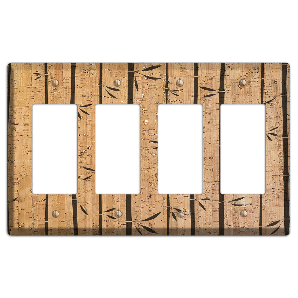 Bamboo Cork 4 Rocker Wallplate