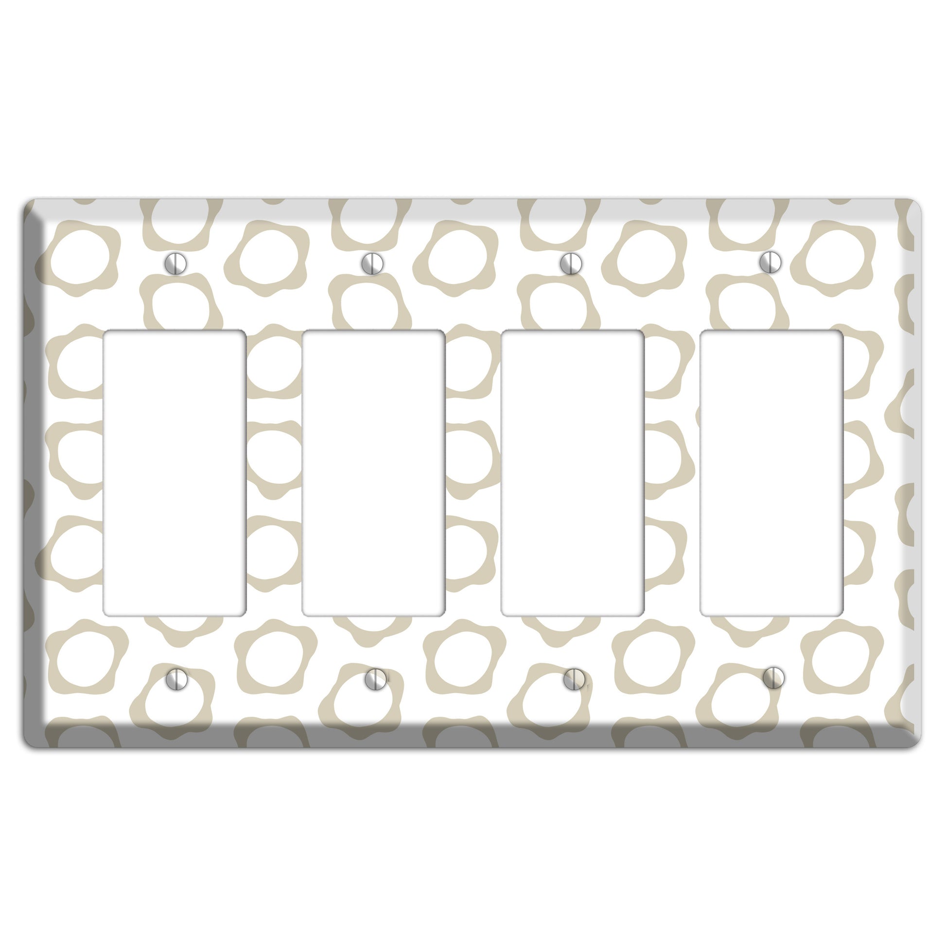 Simple Scandanavian Style X 4 Rocker Wallplate