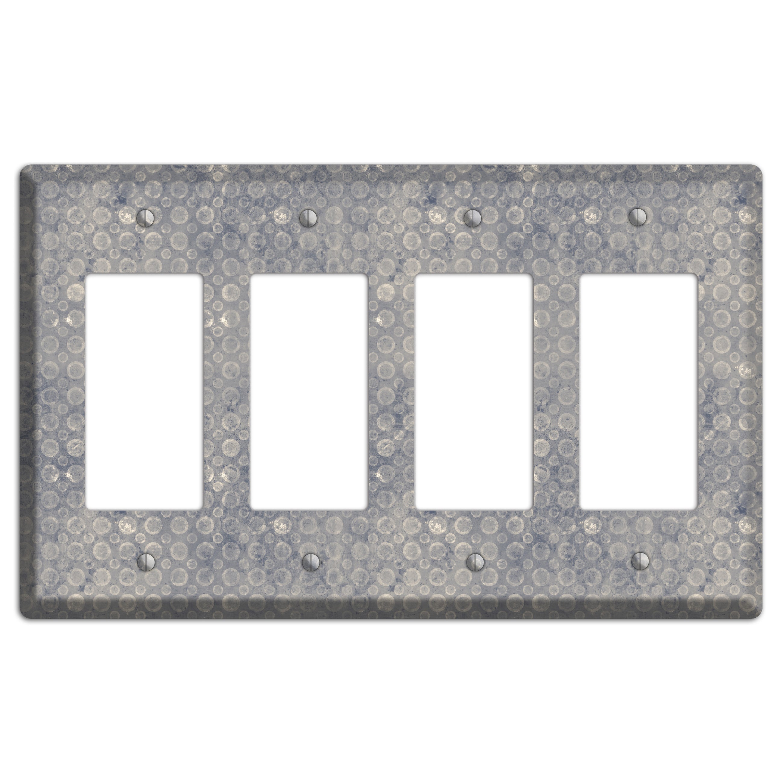 Grey Circles 4 Rocker Wallplate