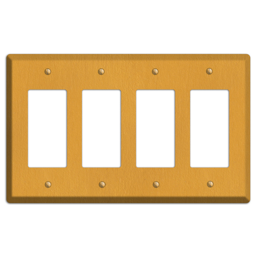 Stucco Yellow 4 Rocker Wallplate