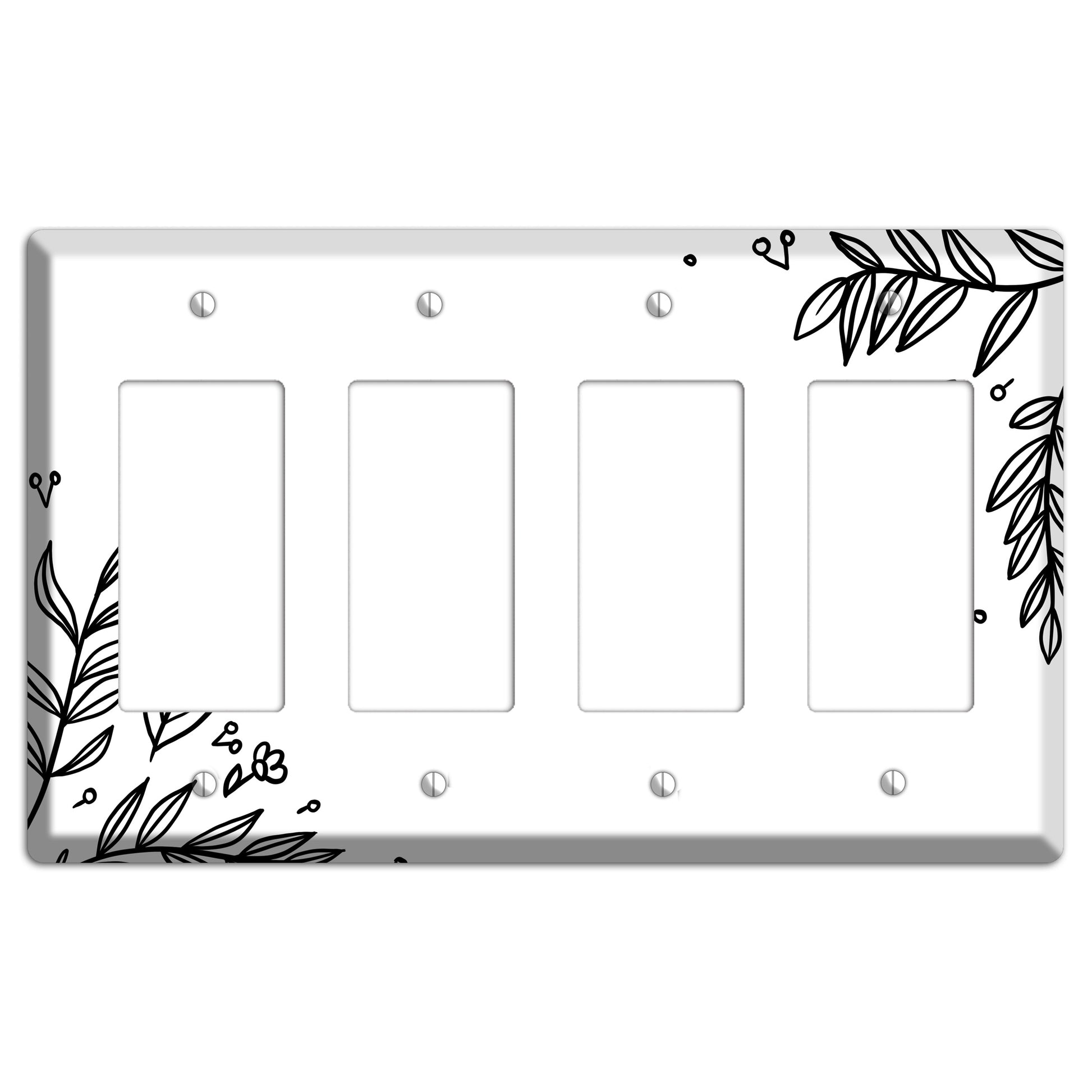 Hand-Drawn Floral 32 4 Rocker Wallplate
