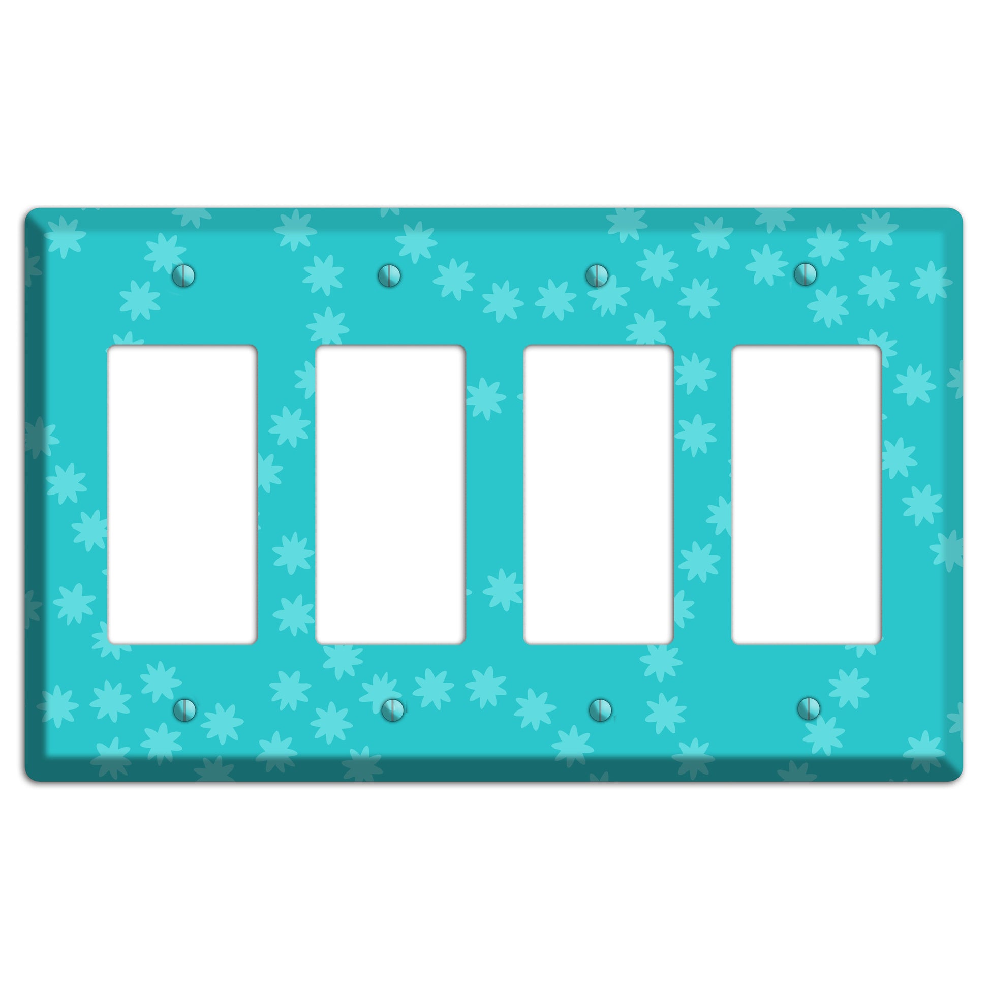 Multi Turquoise Constellation 4 Rocker Wallplate