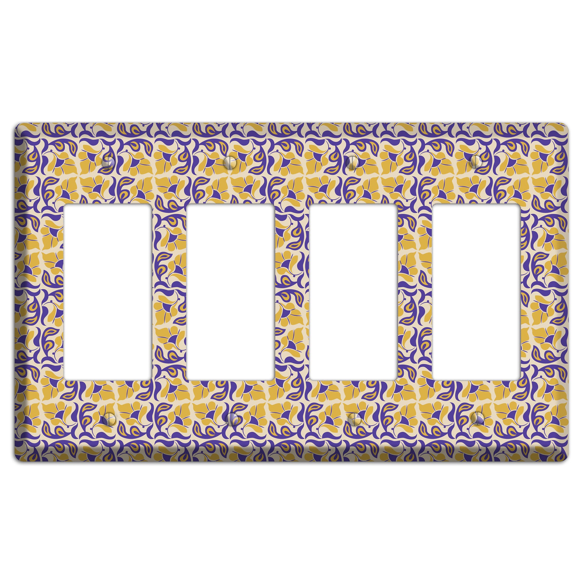 Nouveau Floral 4 Rocker Wallplate