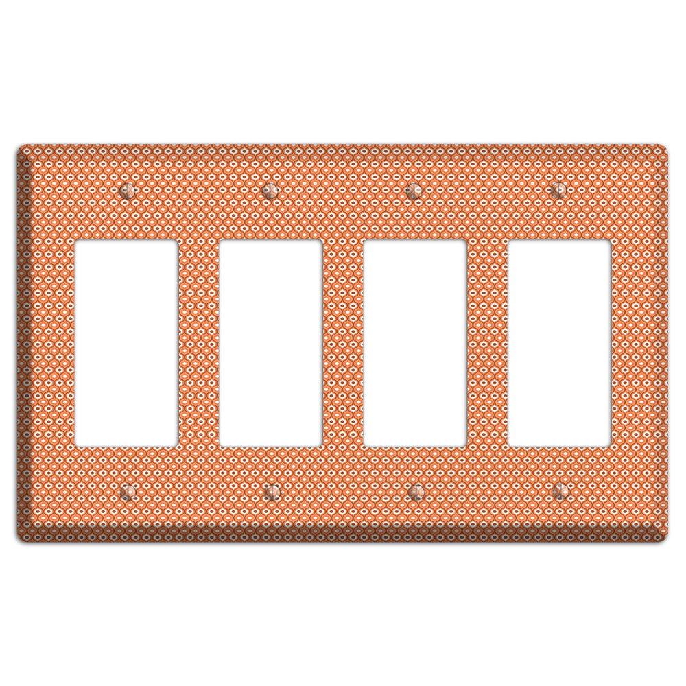 Coral Tiny Double Scallop 4 Rocker Wallplate