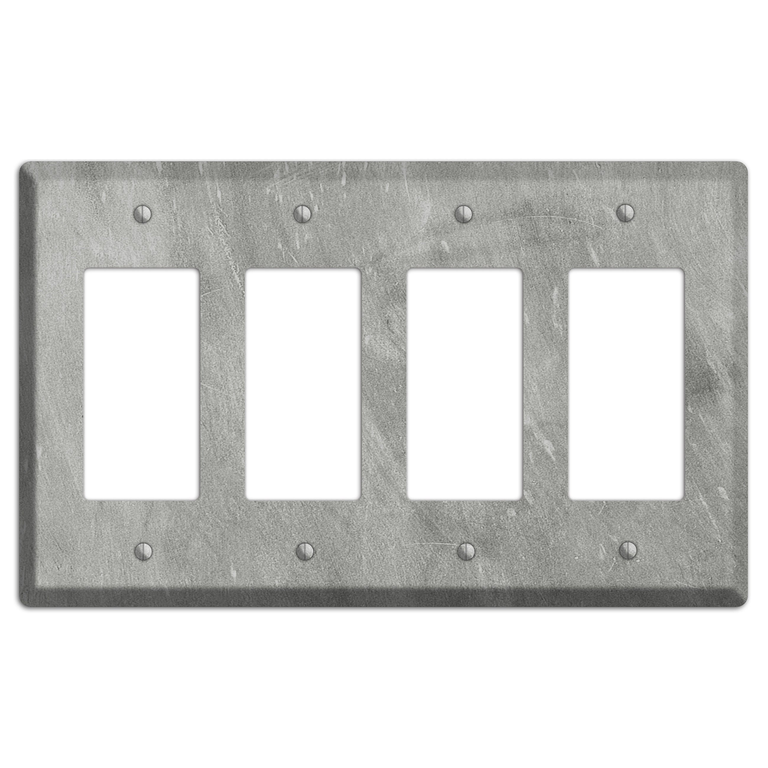 Chalk Grey 4 Rocker Wallplate