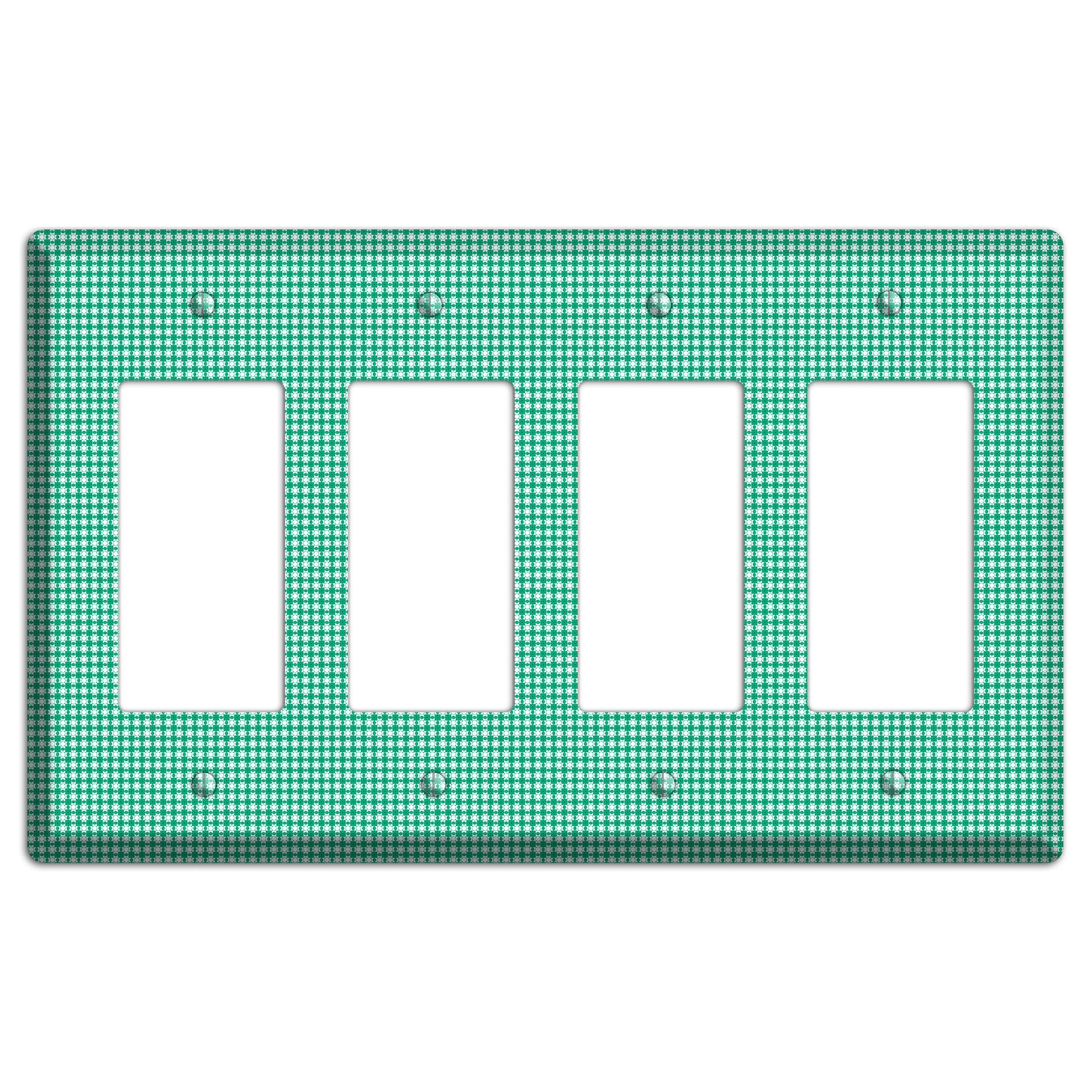 Jade Multi Tiled Geometric 4 Rocker Wallplate