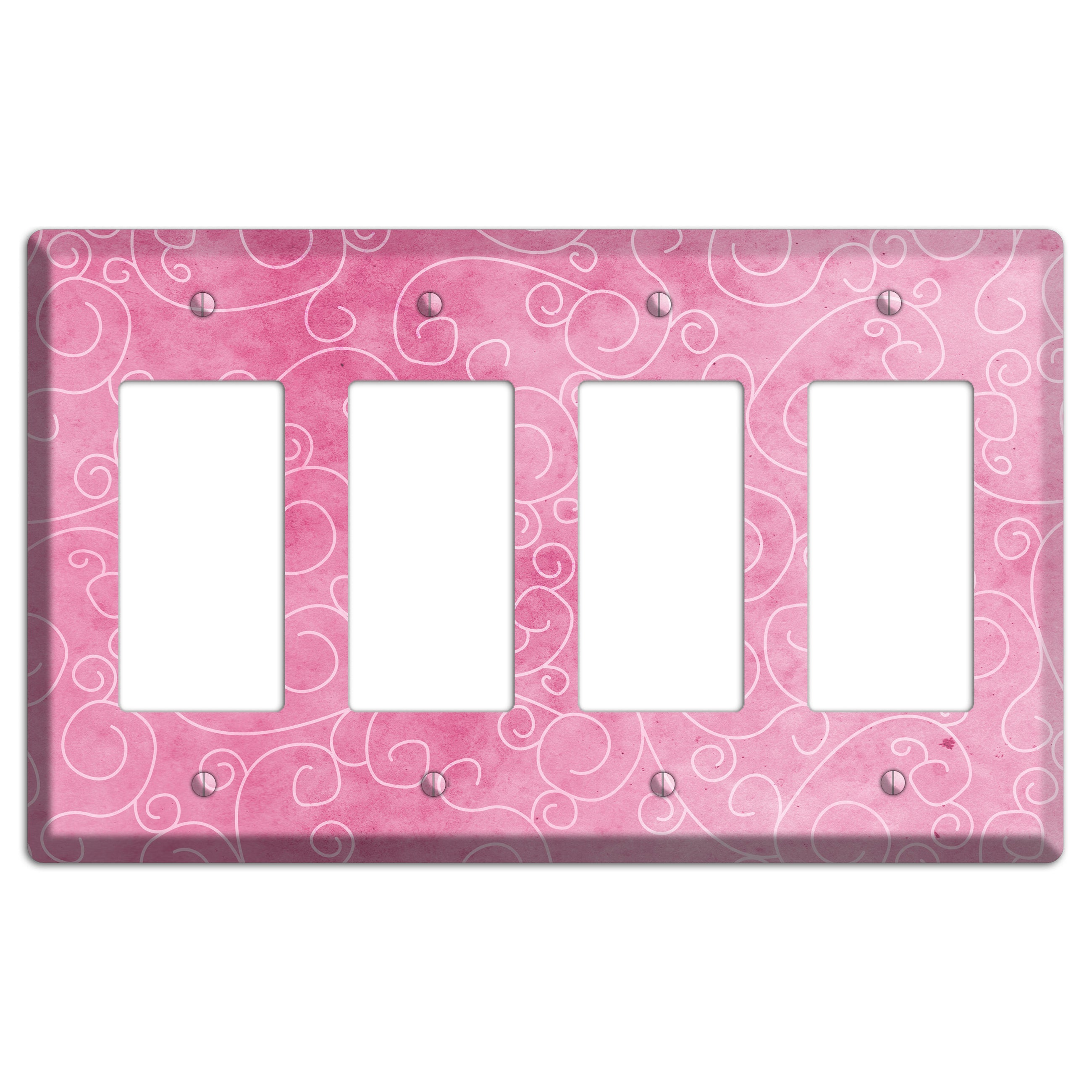 Kobi Pink Texture 4 Rocker Wallplate