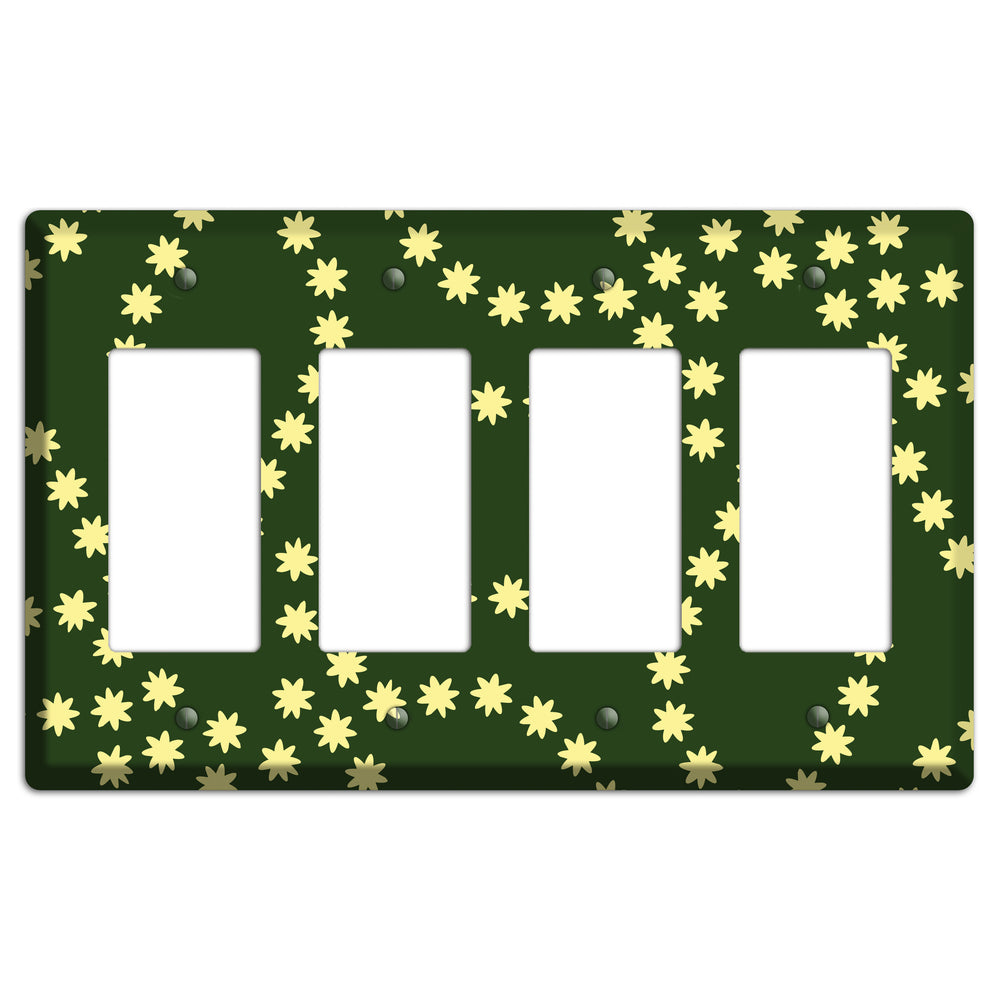Green with Yellow Constellation 4 Rocker Wallplate