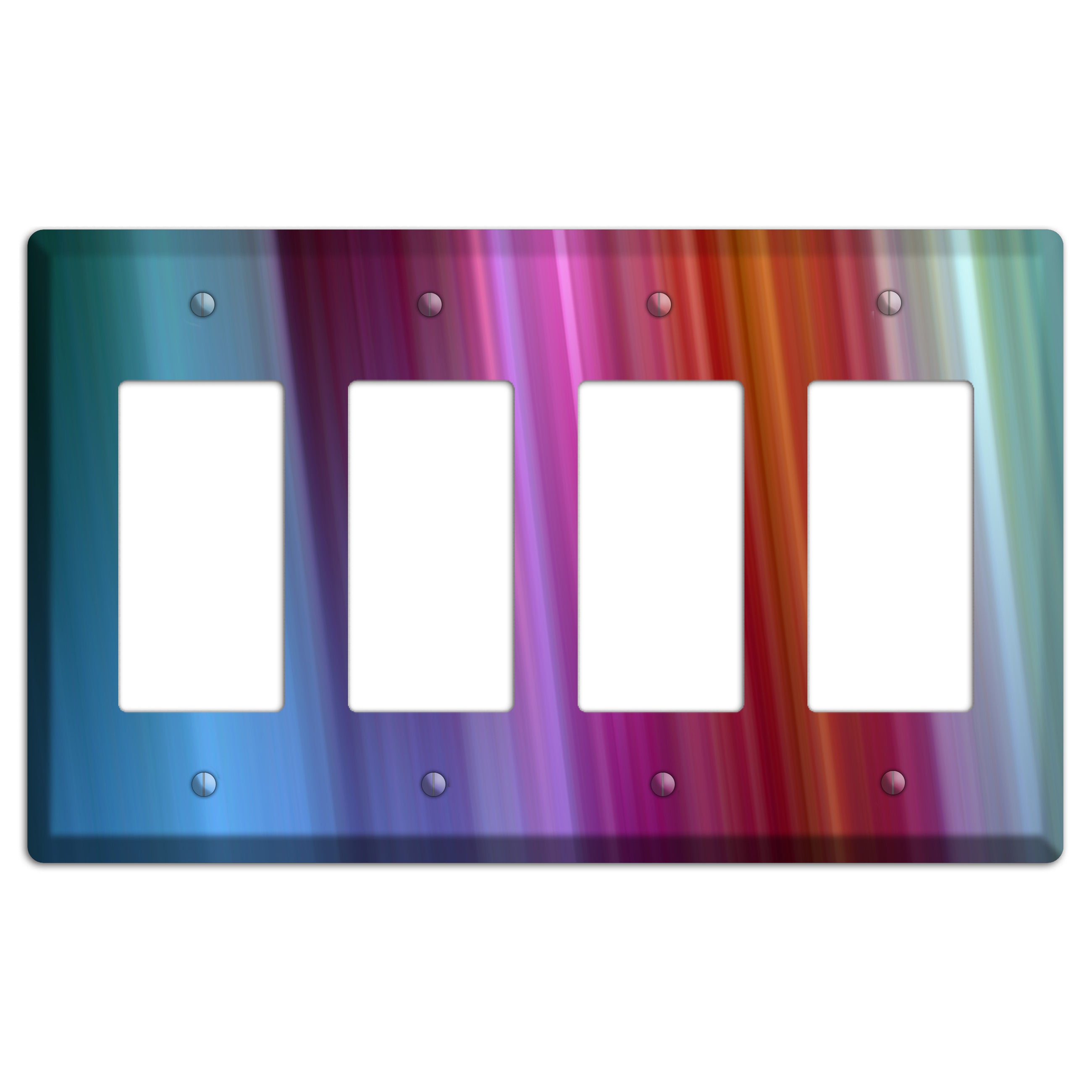 Blue and Purple Ray of Light 4 Rocker Wallplate