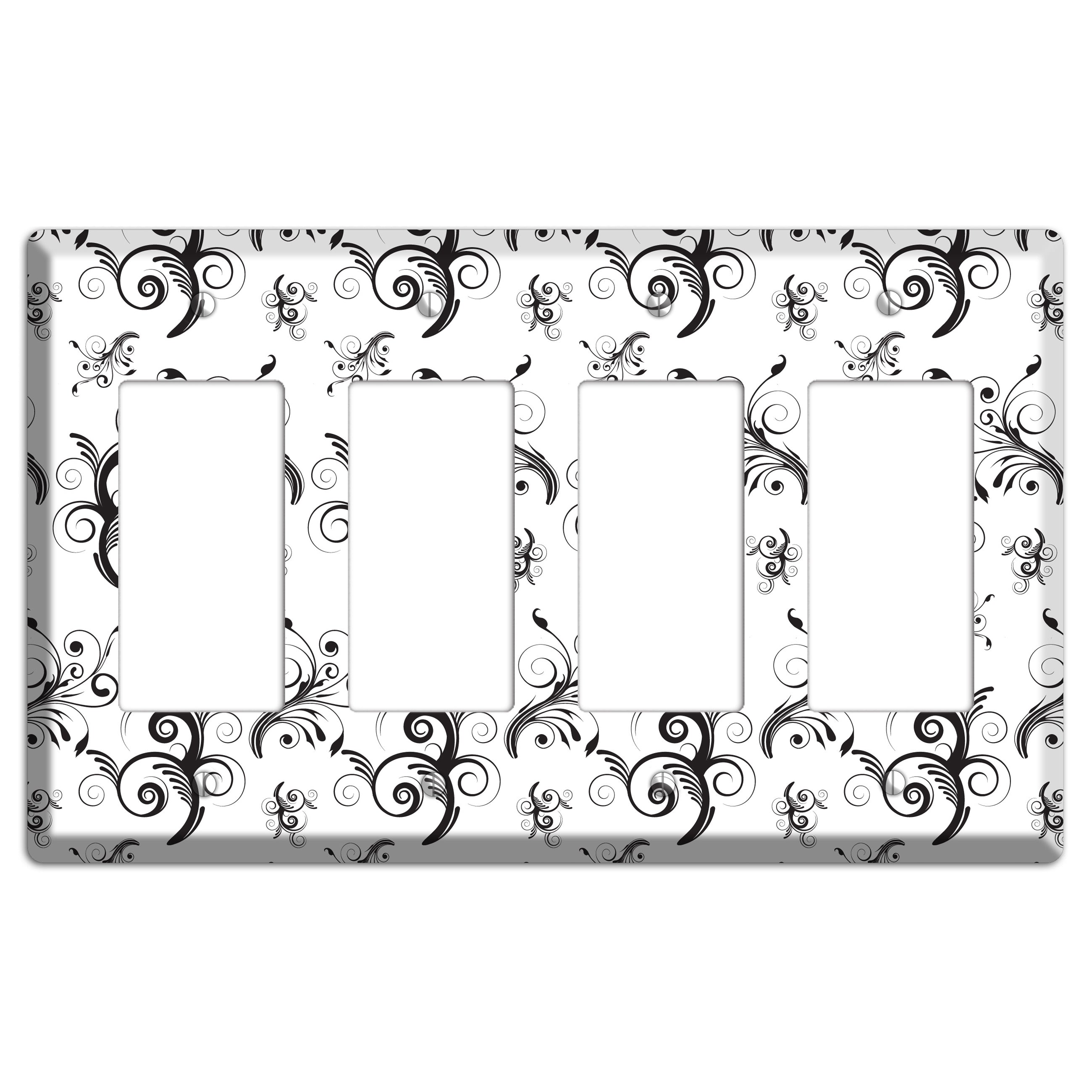 Scrolled Toile 4 Rocker Wallplate