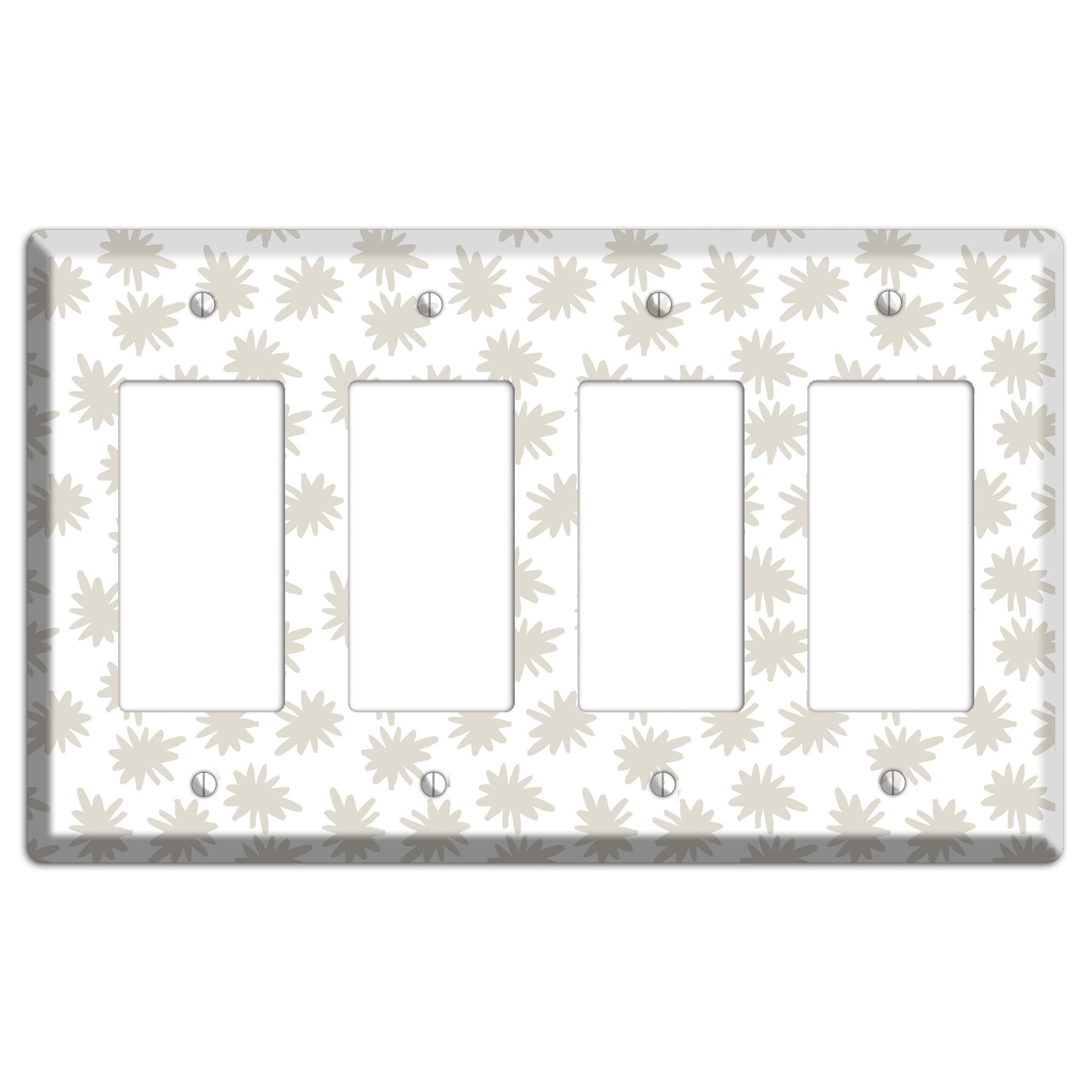 Simple Scandanavian Style CC 4 Rocker Wallplate