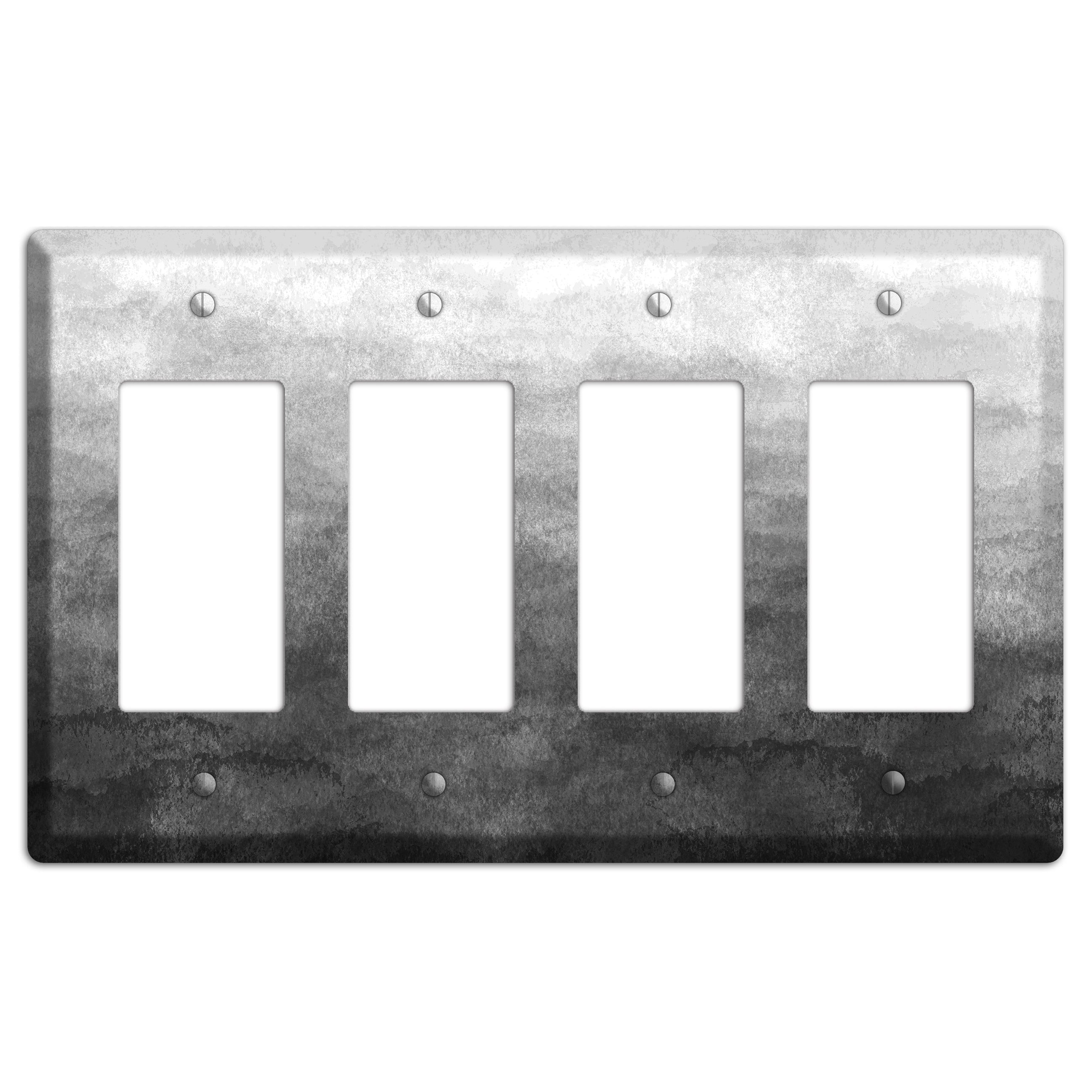 Black Ombre 4 Rocker Wallplate