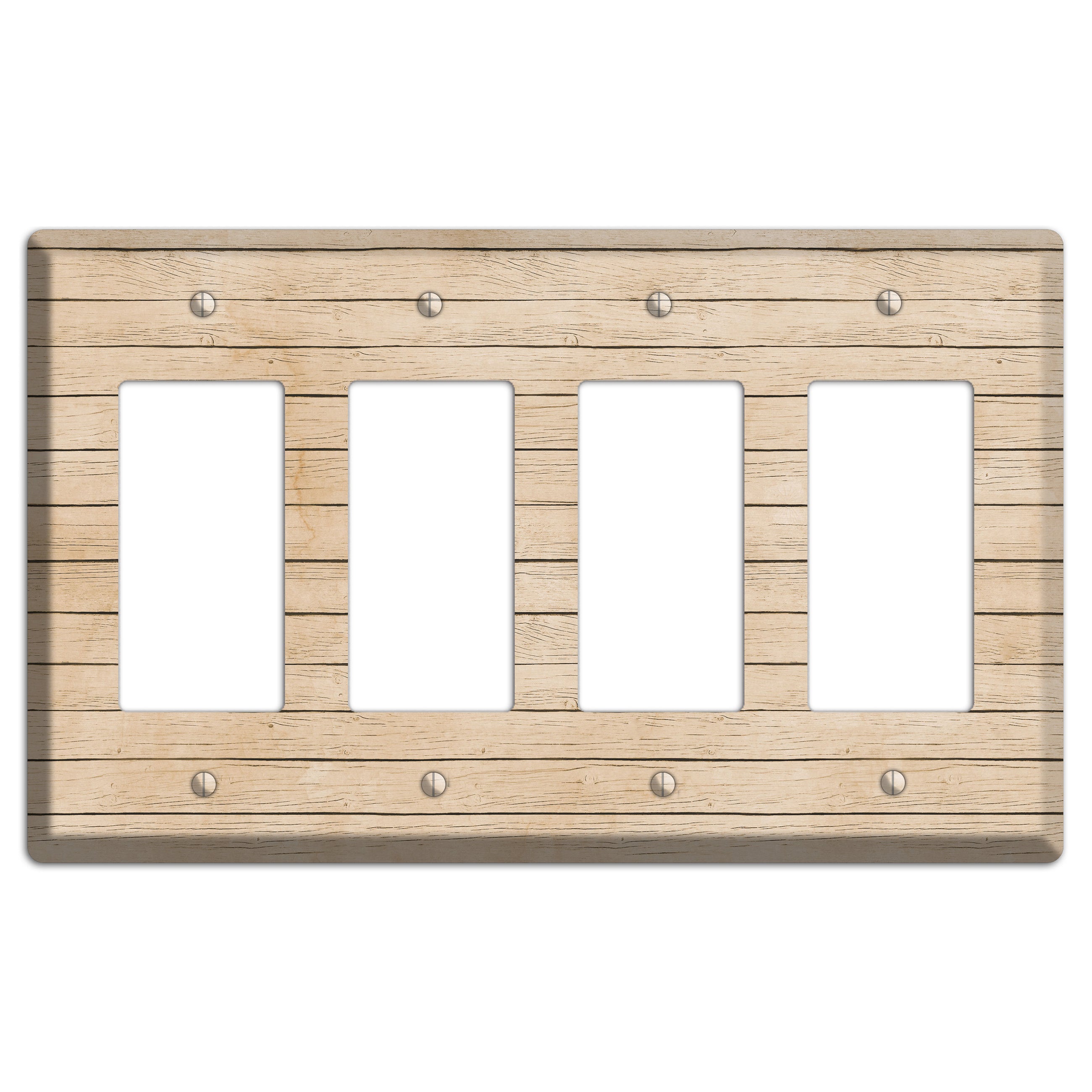 Akaroa Neutral Texture 4 Rocker Wallplate