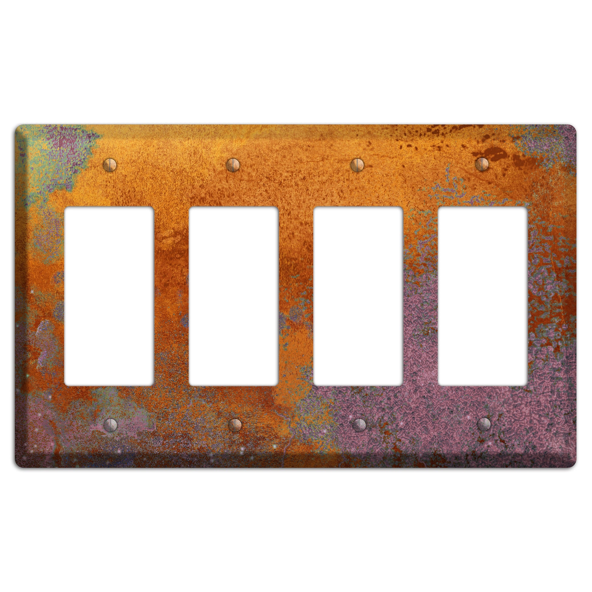 Antique Copper with Purple 4 Rocker Wallplate