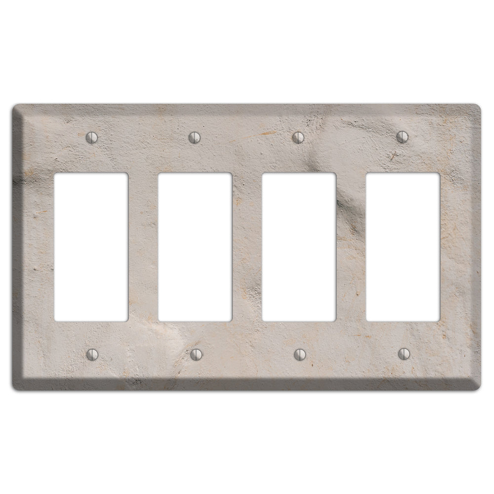 Trowled Concrete 4 Rocker Wallplate