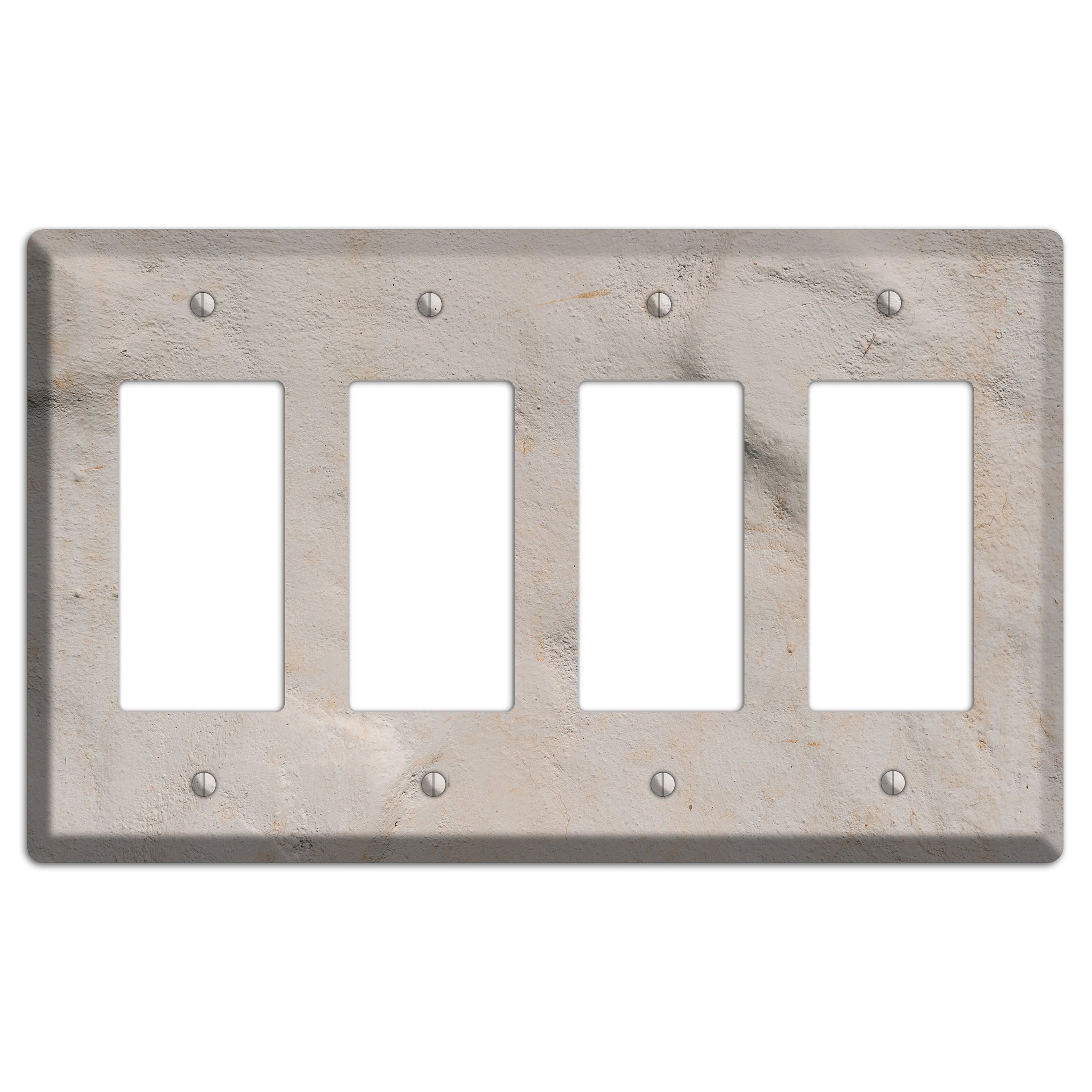 Trowled Concrete 4 Rocker Wallplate