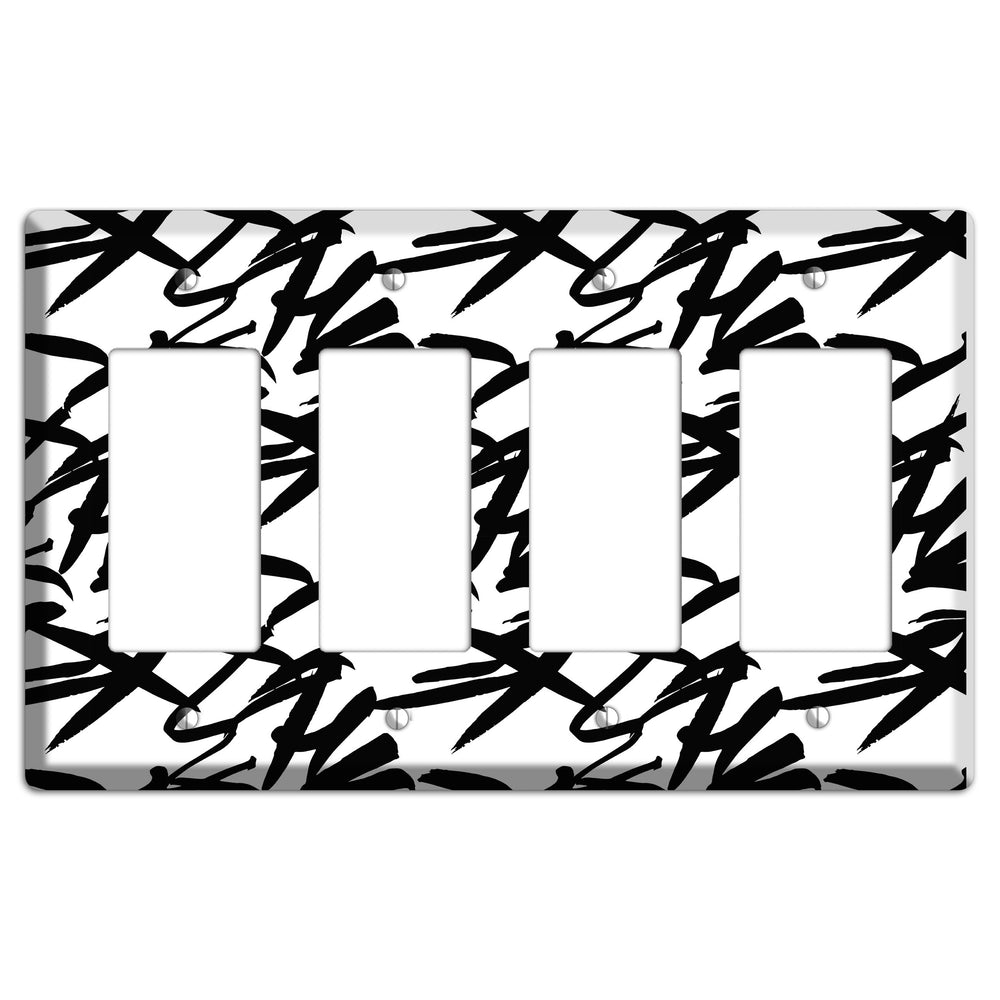 Ink Brushstrokes 2 4 Rocker Wallplate