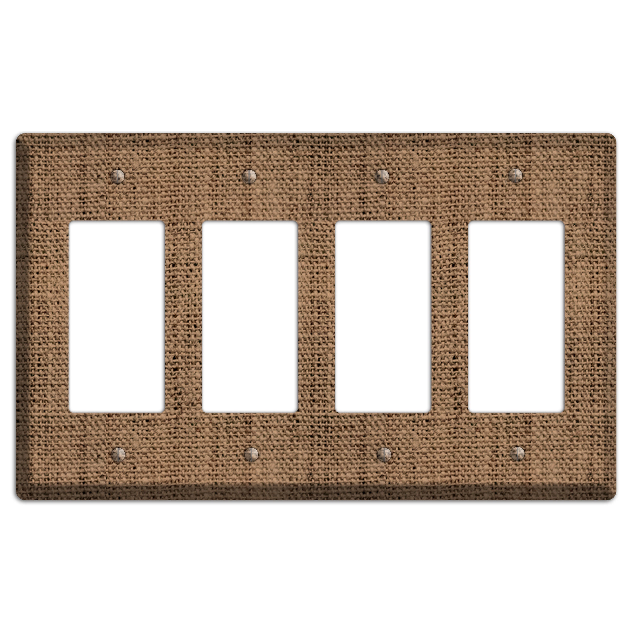 Beaver Burlap 4 Rocker Wallplate