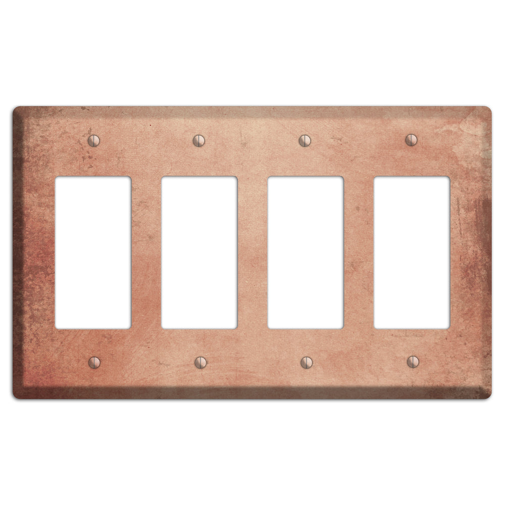Tan Vintage Grunge 4 Rocker Wallplate