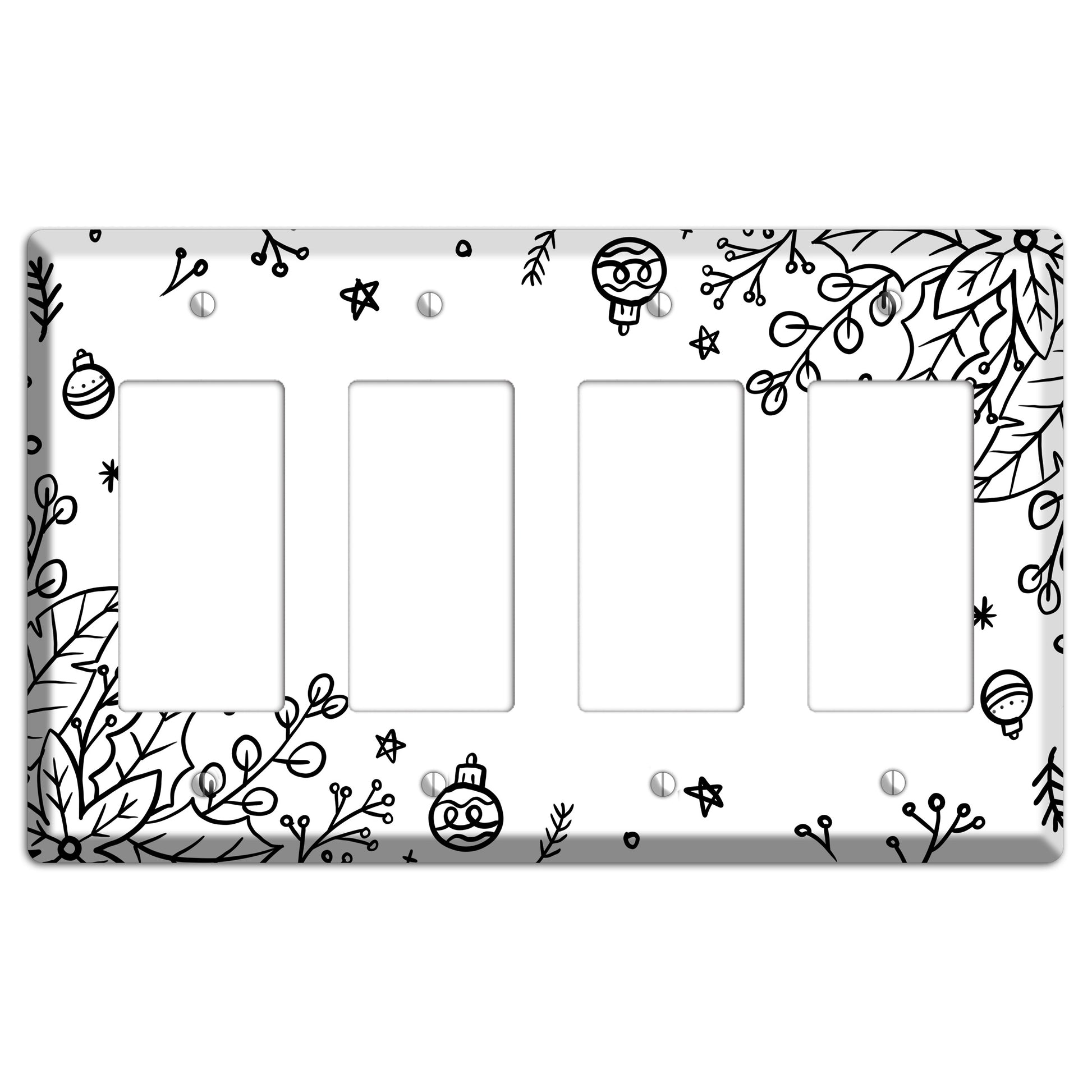 Cartoon Christmas 1 4 Rocker Wallplate