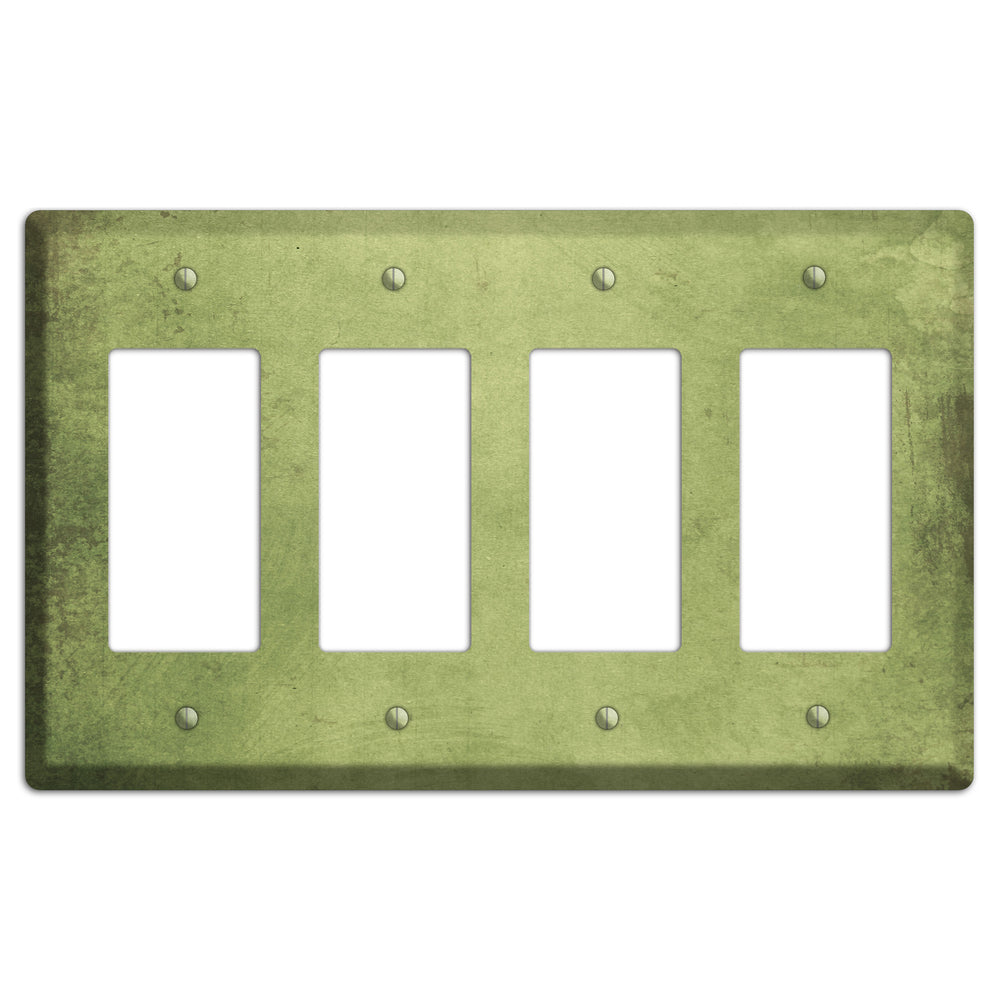 Green Smoke Vintage Grunge 4 Rocker Wallplate