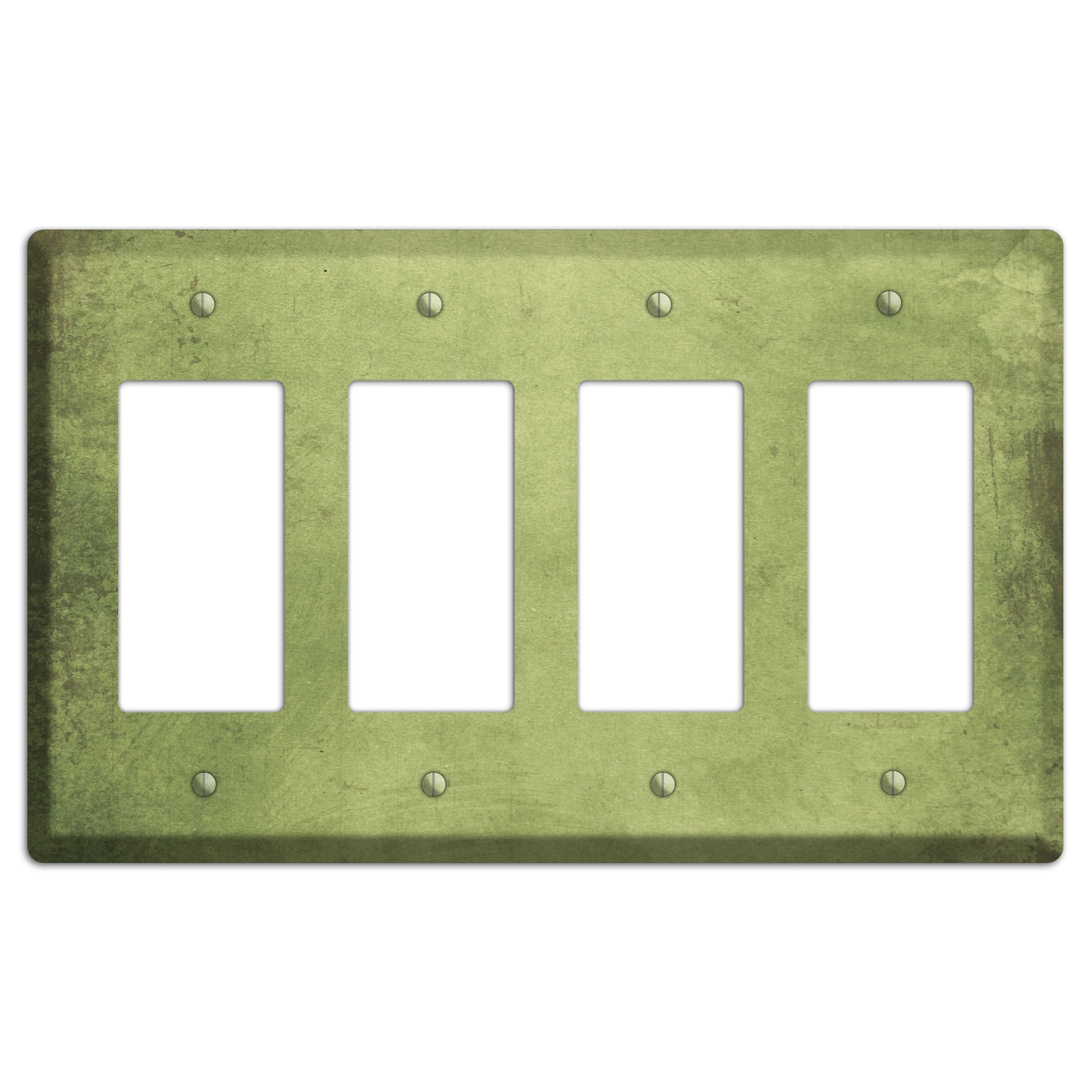Green Smoke Vintage Grunge 4 Rocker Wallplate