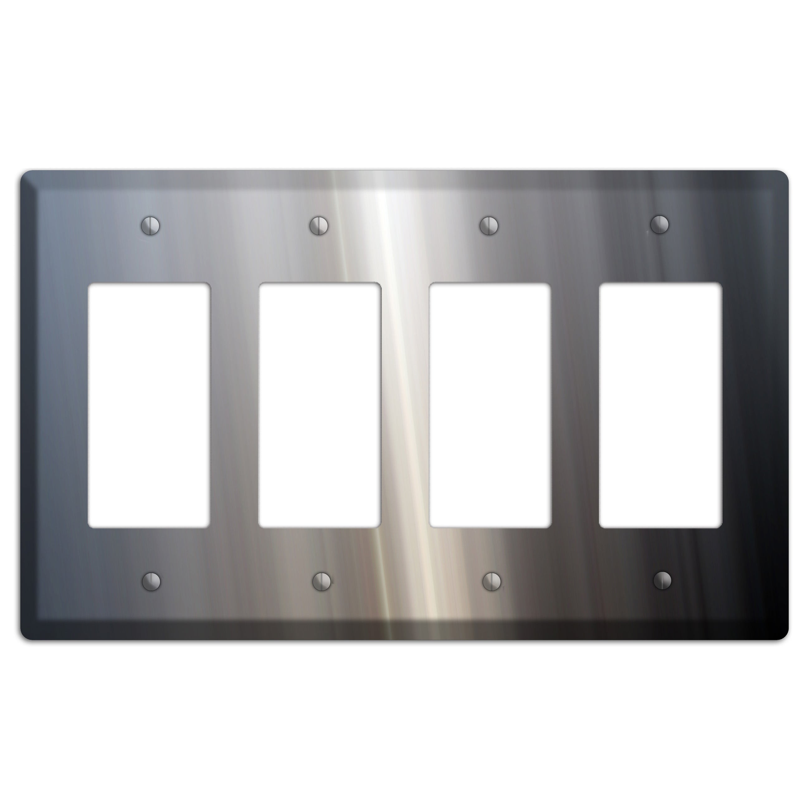 White with Blue Retro Burst 4 Rocker Wallplate