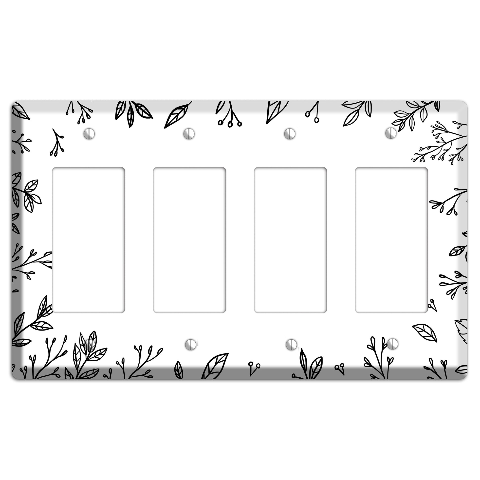 Hand-Drawn Floral 29 4 Rocker Wallplate