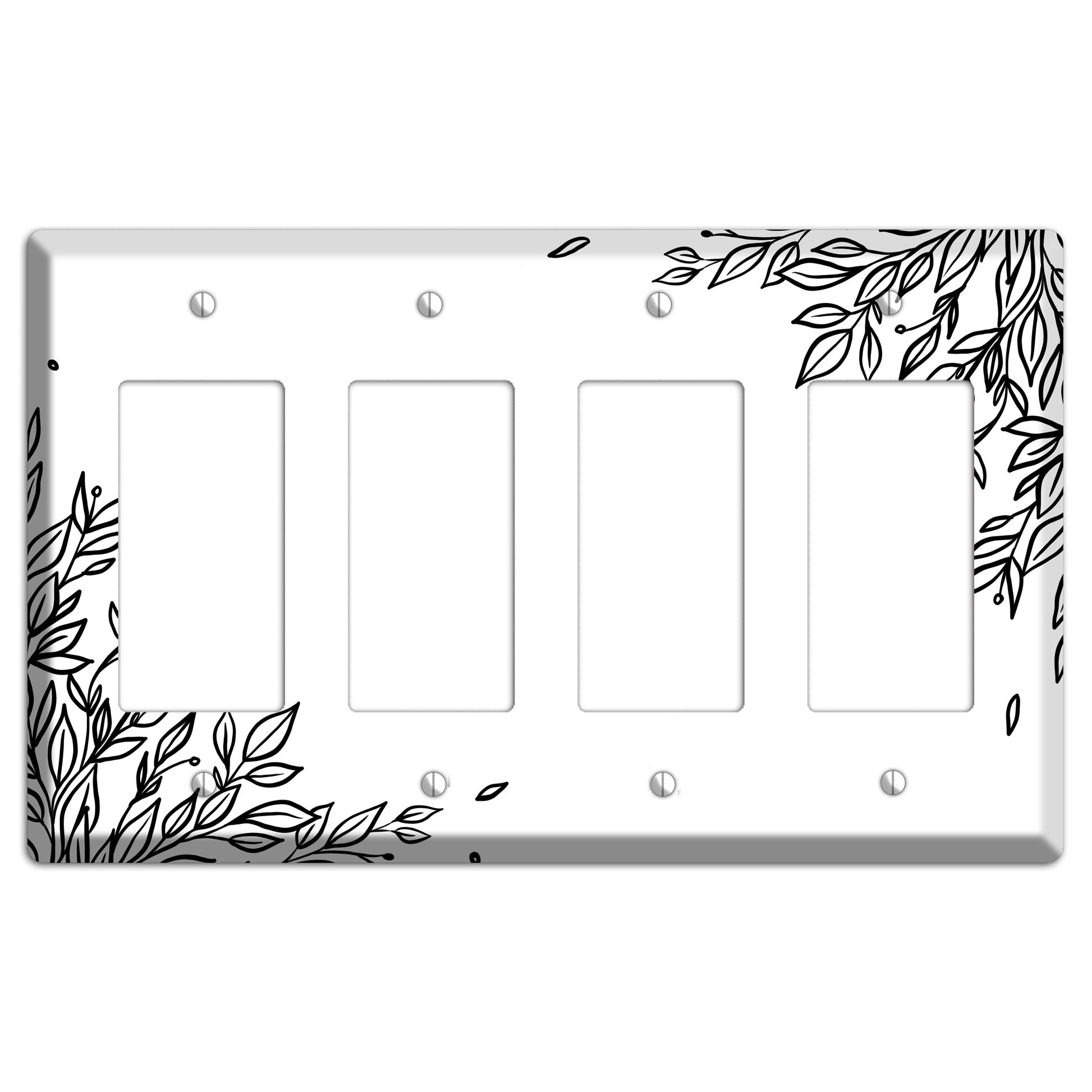 Hand-Drawn Floral 17 4 Rocker Wallplate