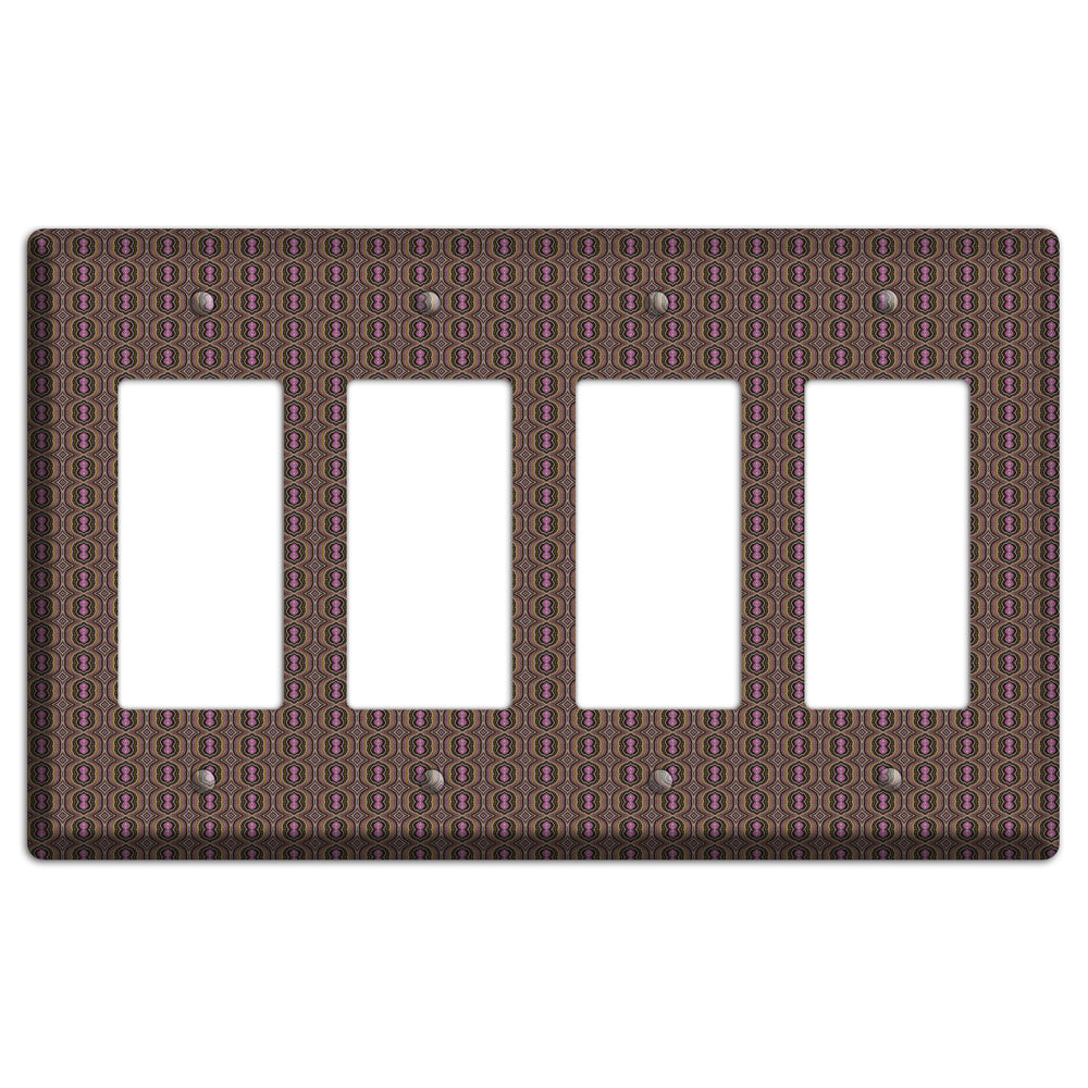 Brown Tapestry 4 Rocker Wallplate
