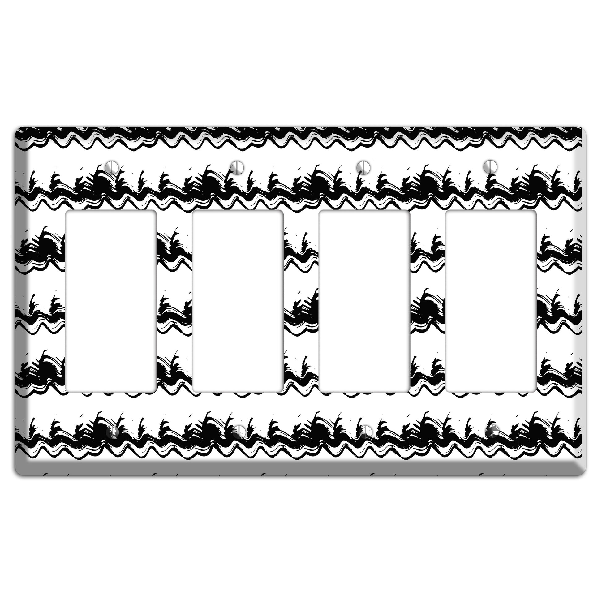 Ink Brushstrokes 10 4 Rocker Wallplate