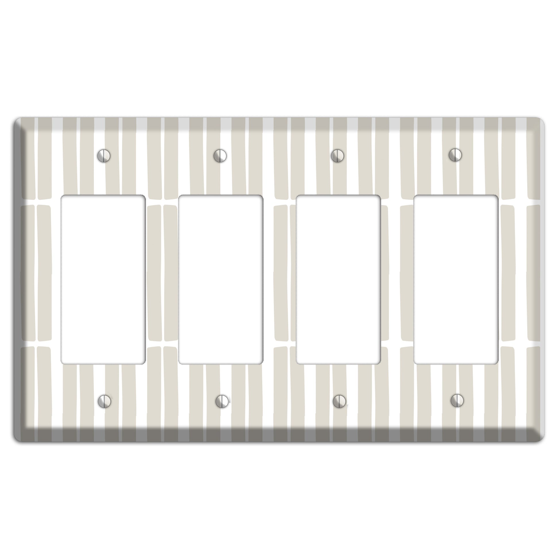 Simple Scandanavian Style FF 4 Rocker Wallplate