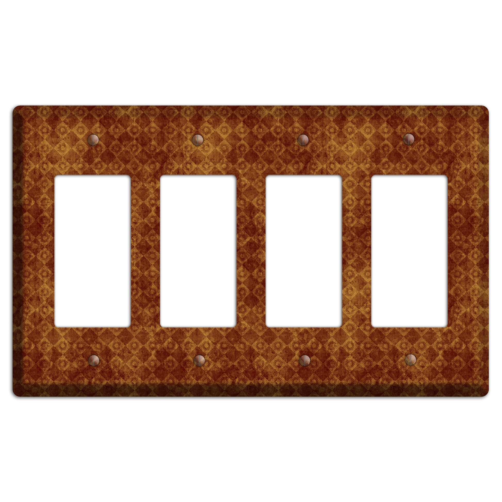 Maroon Diamond Circles 4 Rocker Wallplate