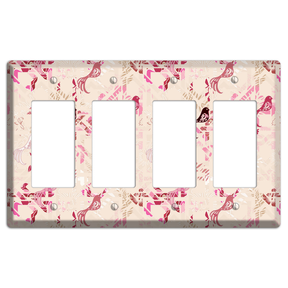 Floral Songbirds 4 Rocker Wallplate